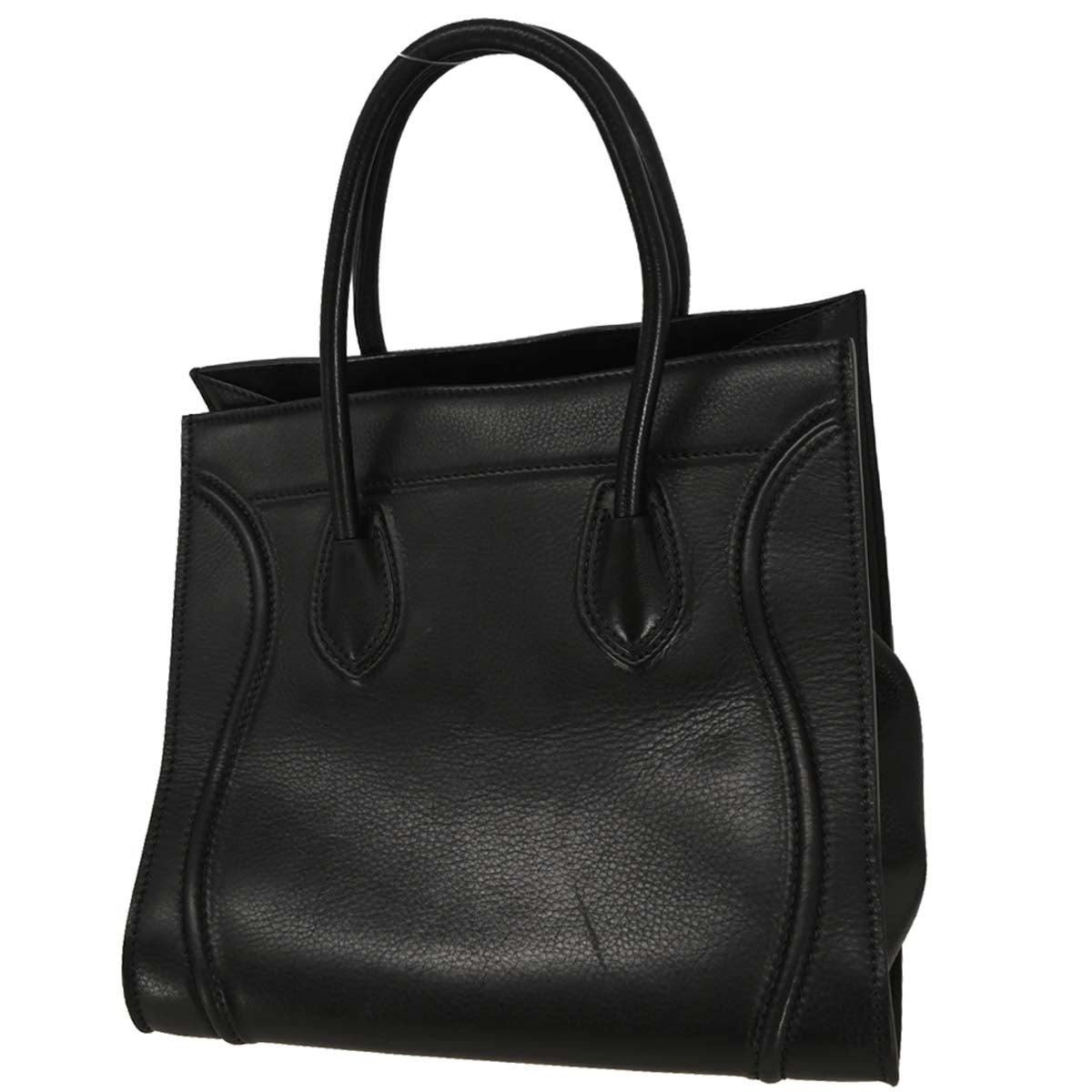 Celine Black Calfskin Phantom Luggage Tote Bag
