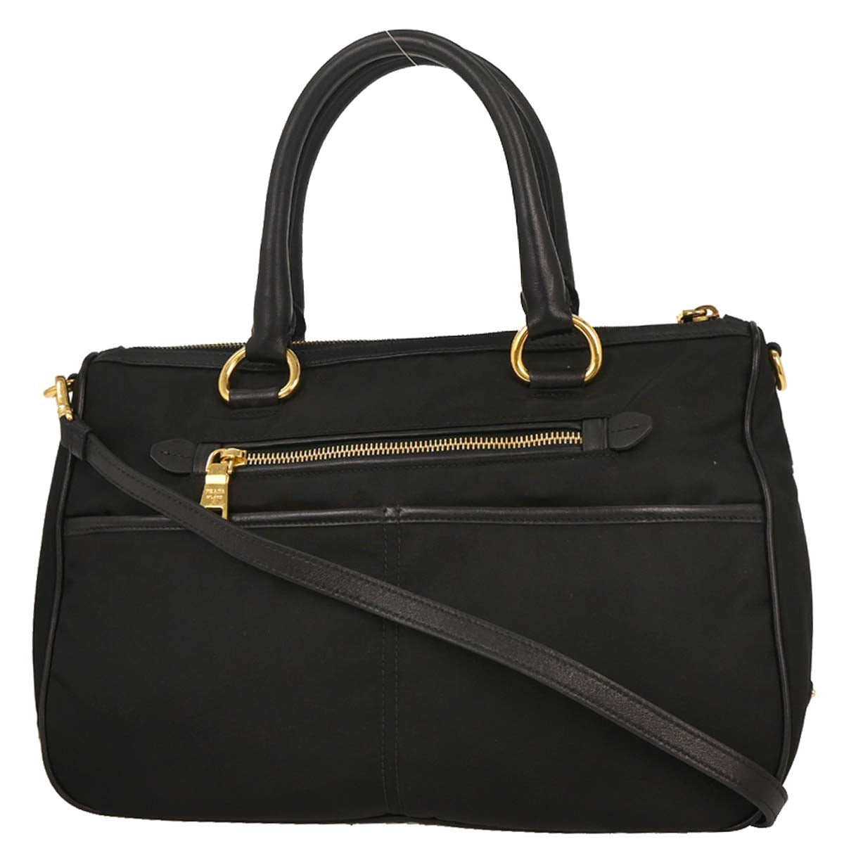 Prada * Black Nylon 2way Shoulder Handbag