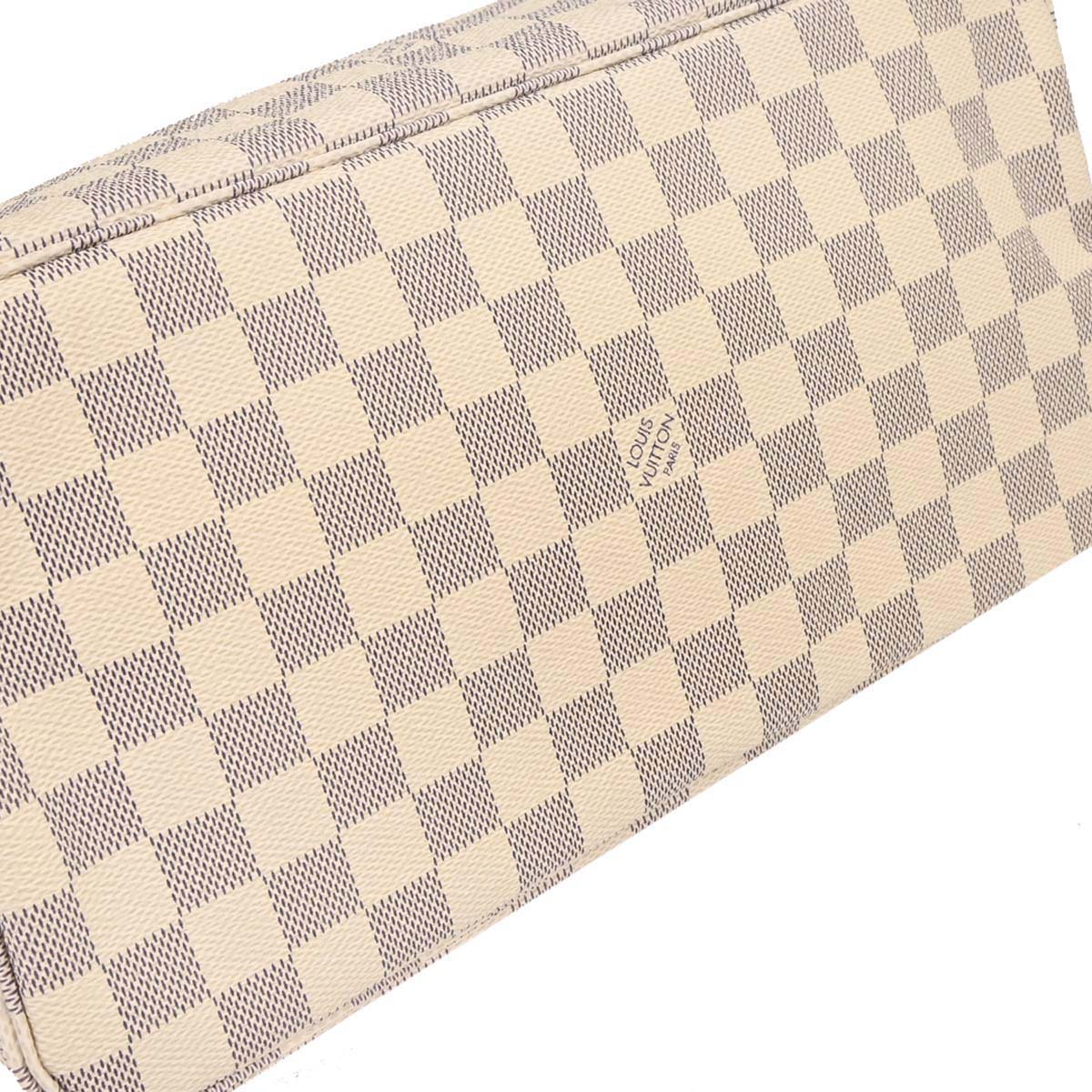 Louis Vuitton Damier Azur Neverfull MM Shoulder Tote Bag N41361