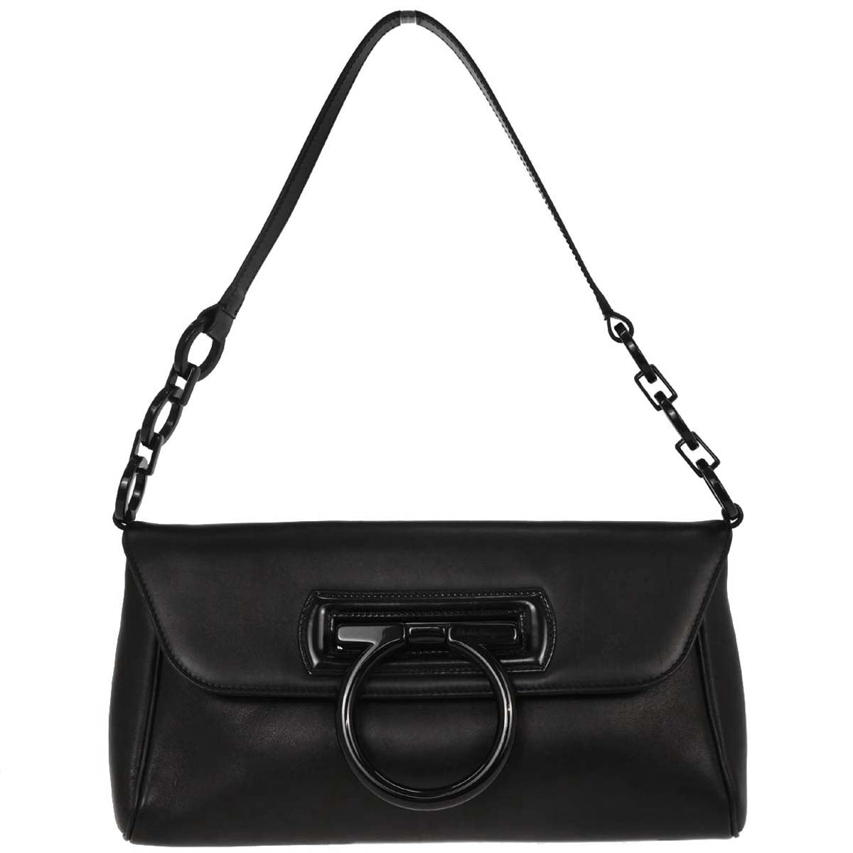 Salvatore Ferragamo Black Gancini Handbag