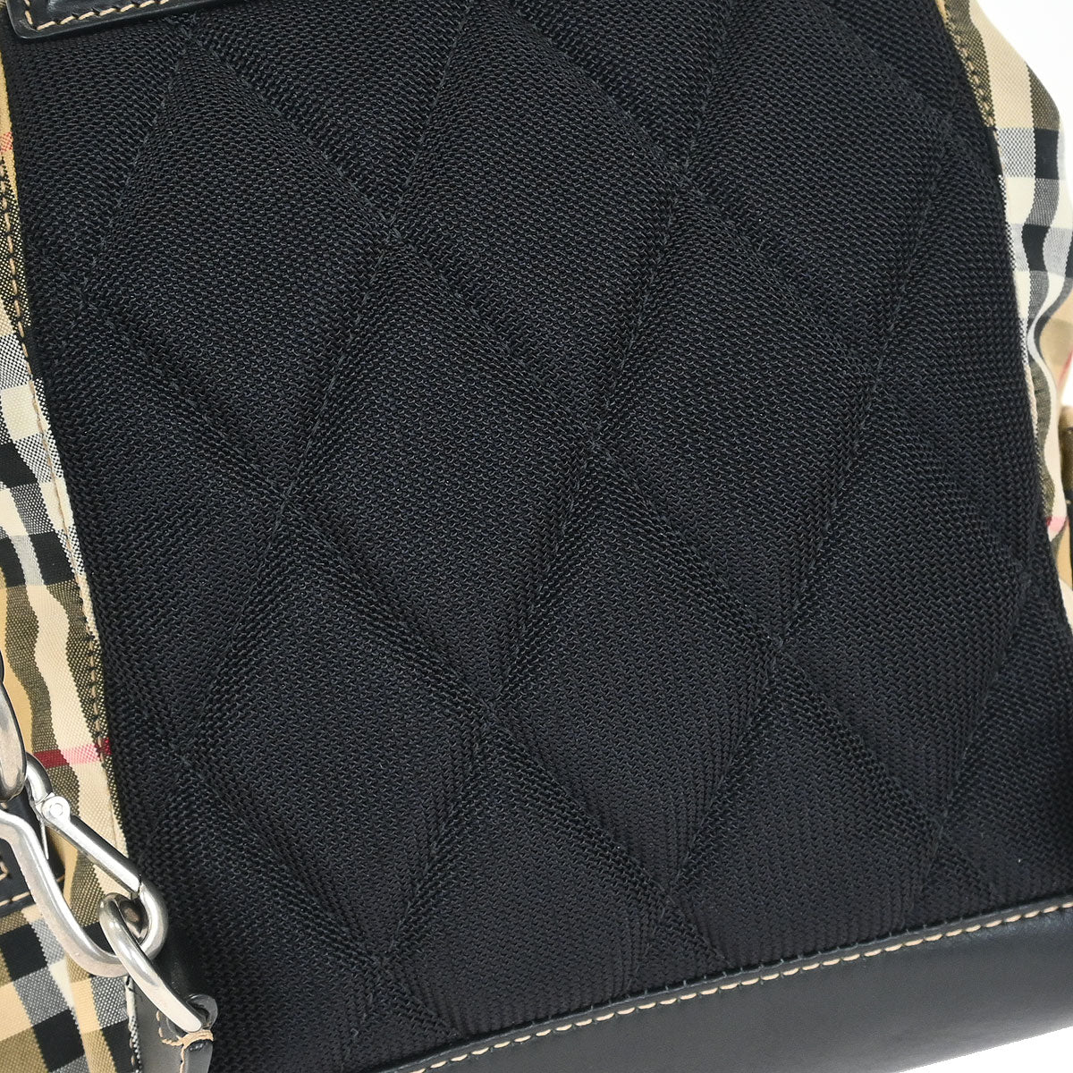 Burberry Beige Black Burberry Check Backpack