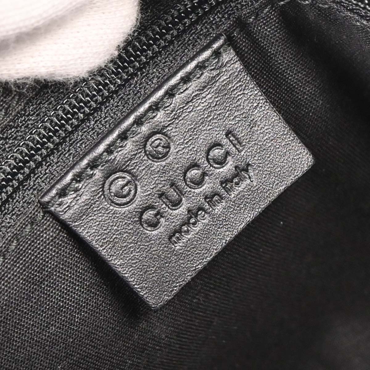 Gucci Black Canvas GG Handbag