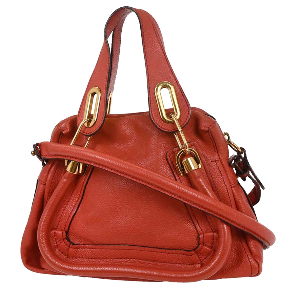 Chloe Vermilion Red Paraty 2way Shoulder Handbag