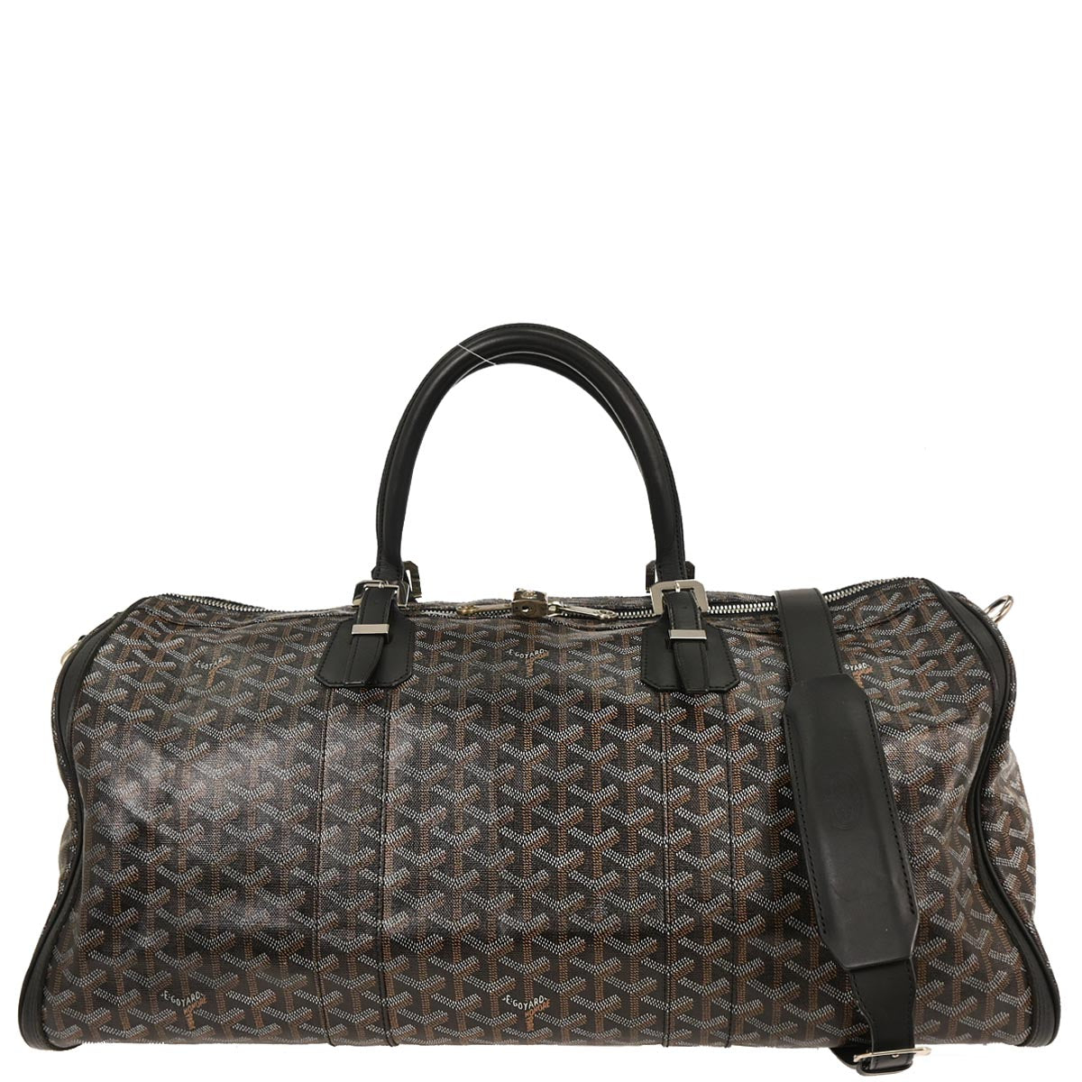 Goyard Black Croisiere 55 2way Shoulder Duffle Bag