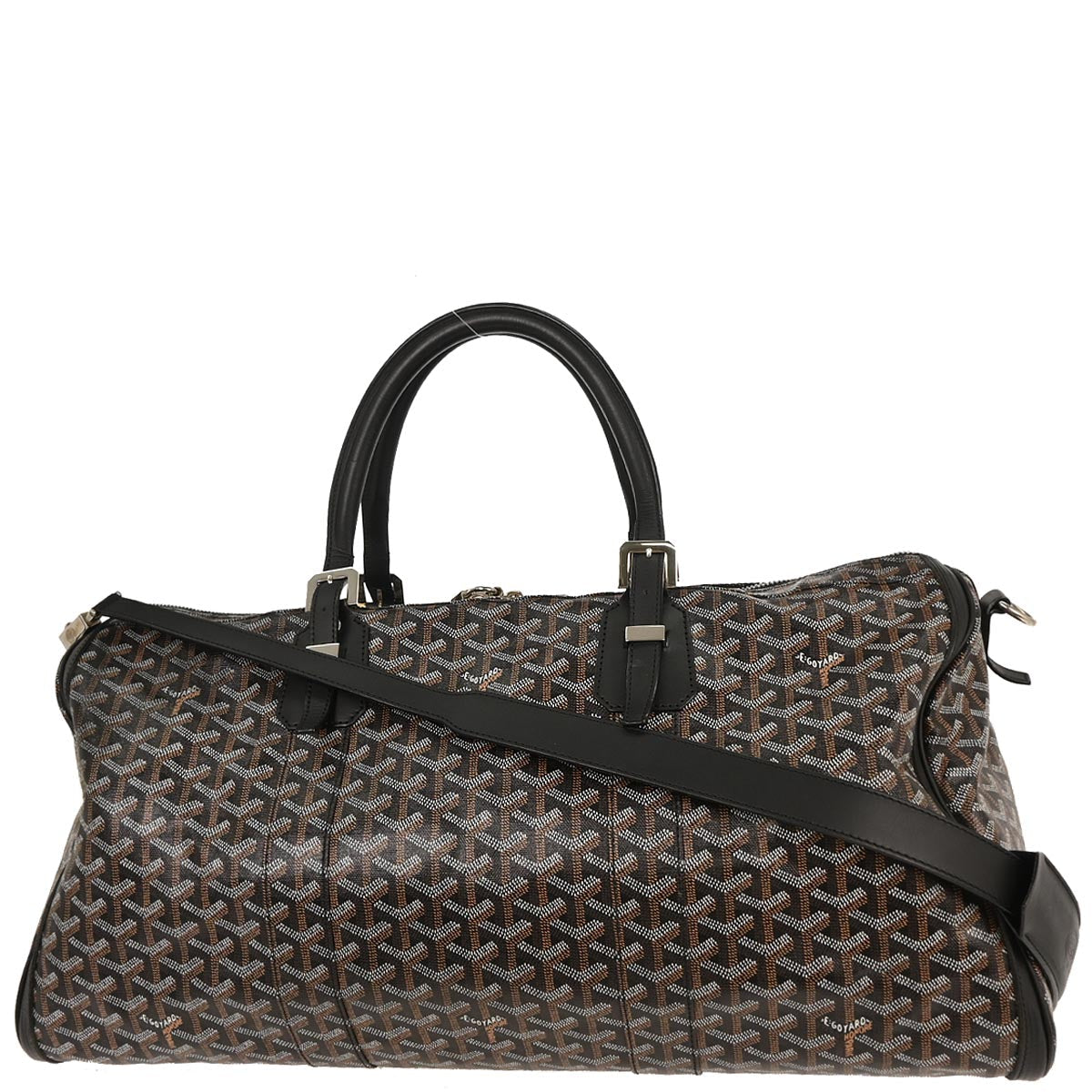 Goyard Black Croisiere 55 2way Shoulder Duffle Bag