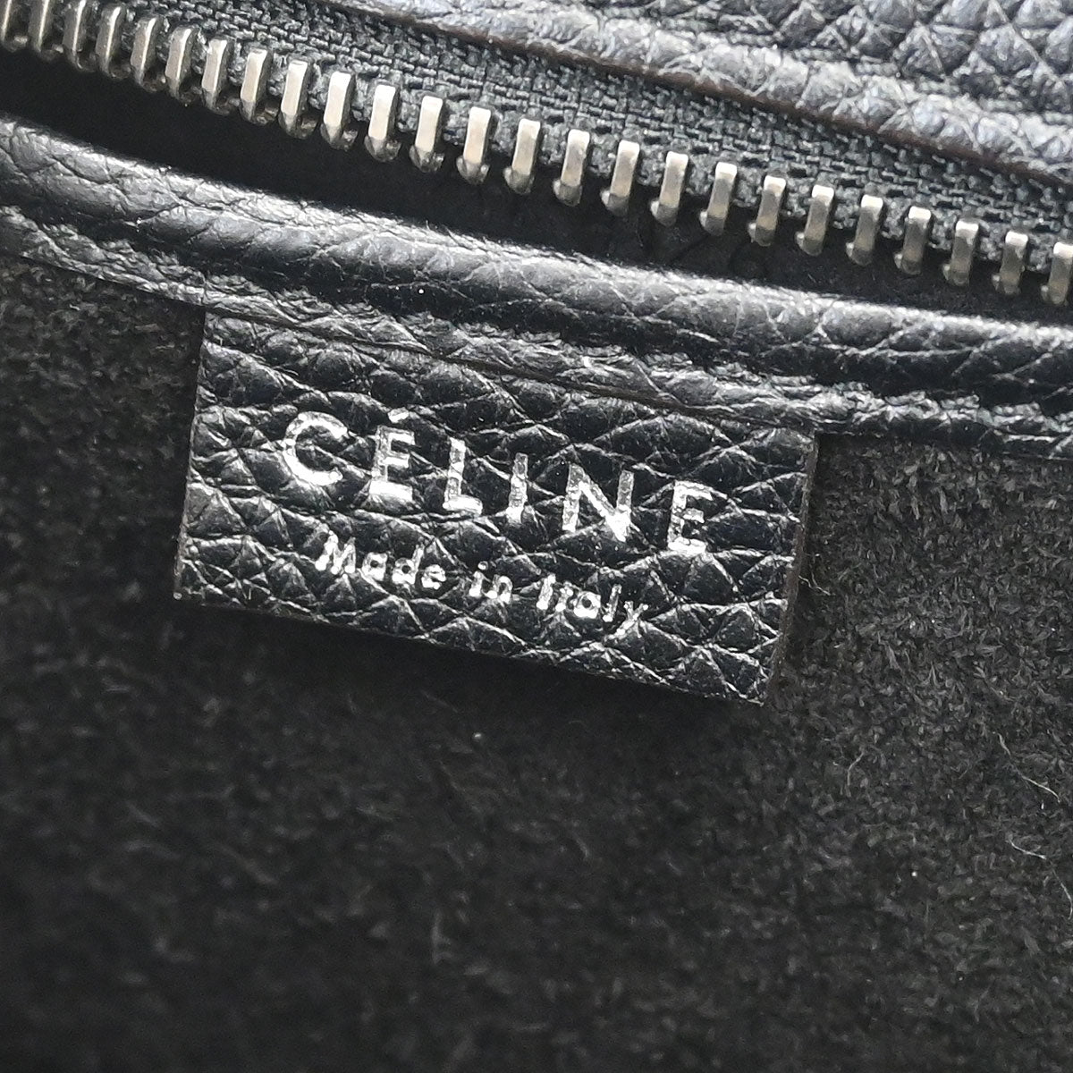 Celine Black Calfskin Nano Luggage Tote Bag