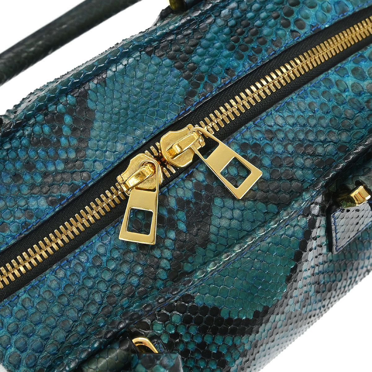 Loewe * Green Python Amazona 28 Handbag