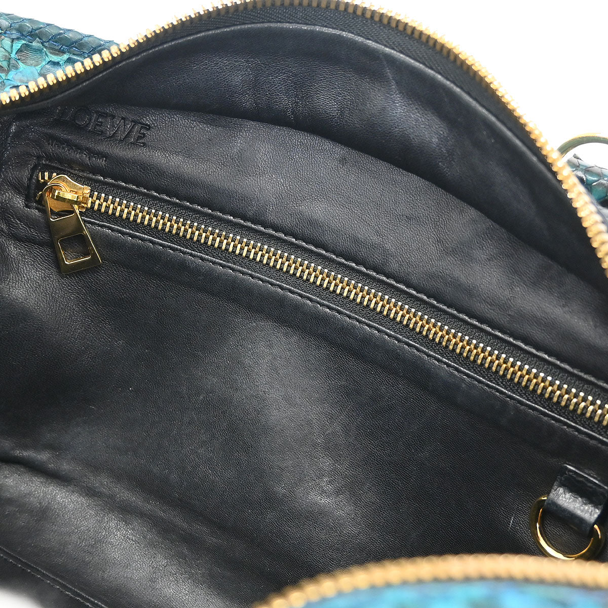 Loewe * Green Python Amazona 28 Handbag