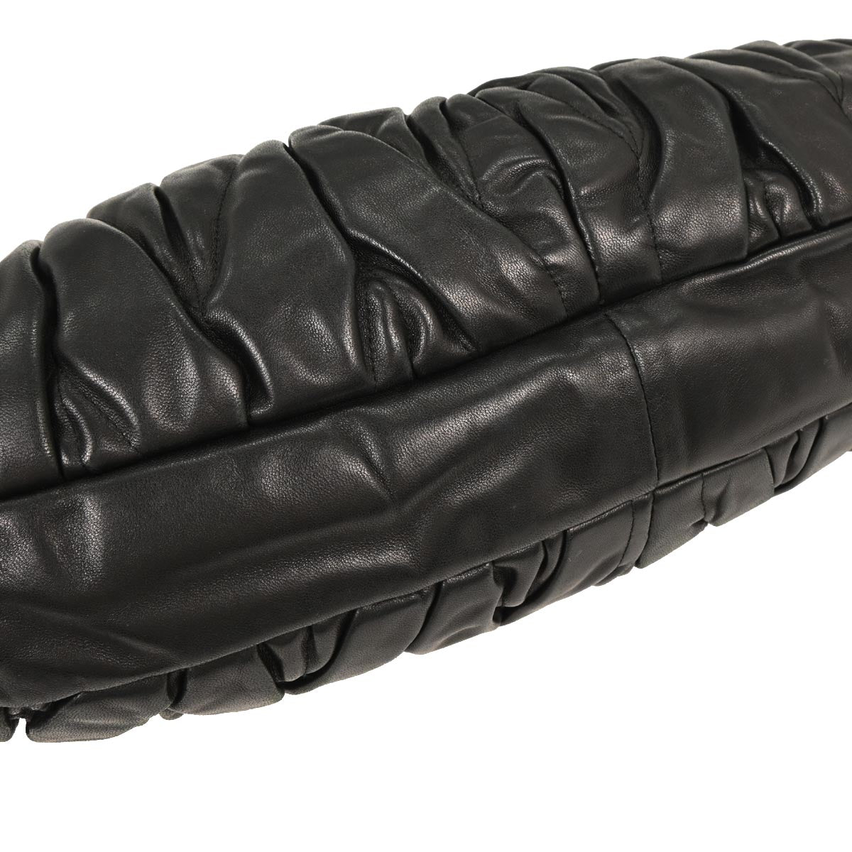 Miu Miu Black Lambskin Coffer 2way Shoulder Handbag