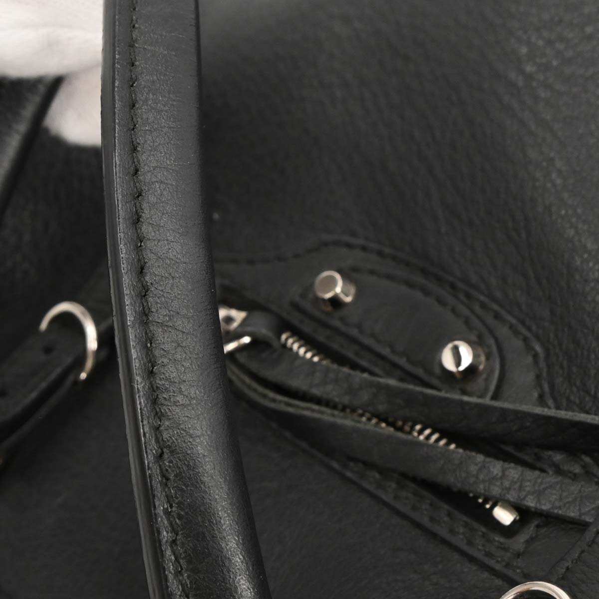Balenciaga Black Calfskin Papier A6 Tote Shoulder Bag