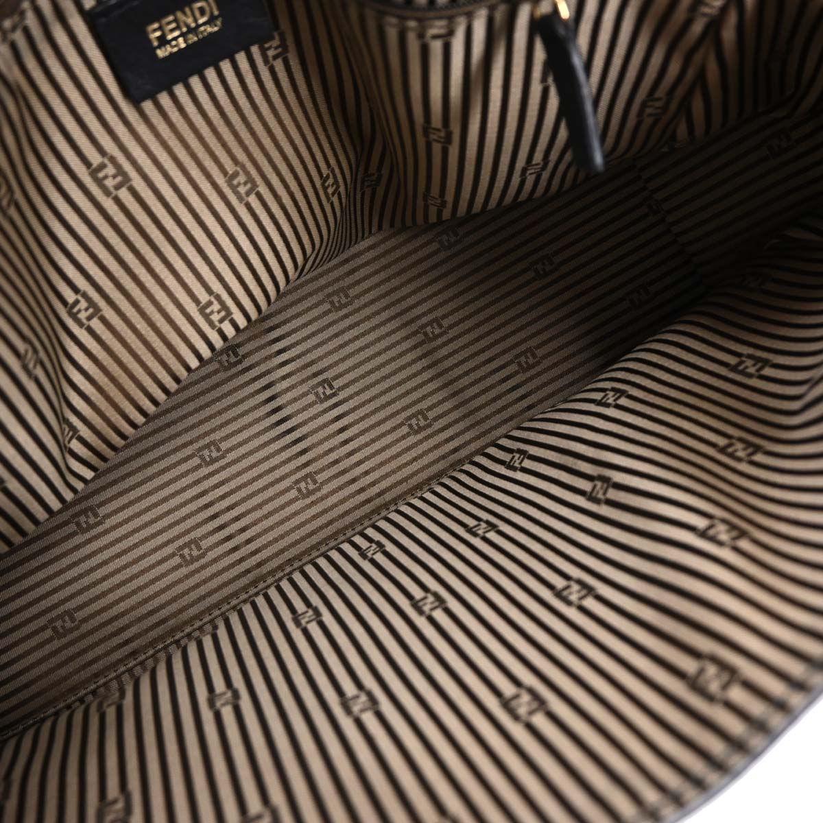 Fendi Black Leather Anna 2way Shoulder Handbag