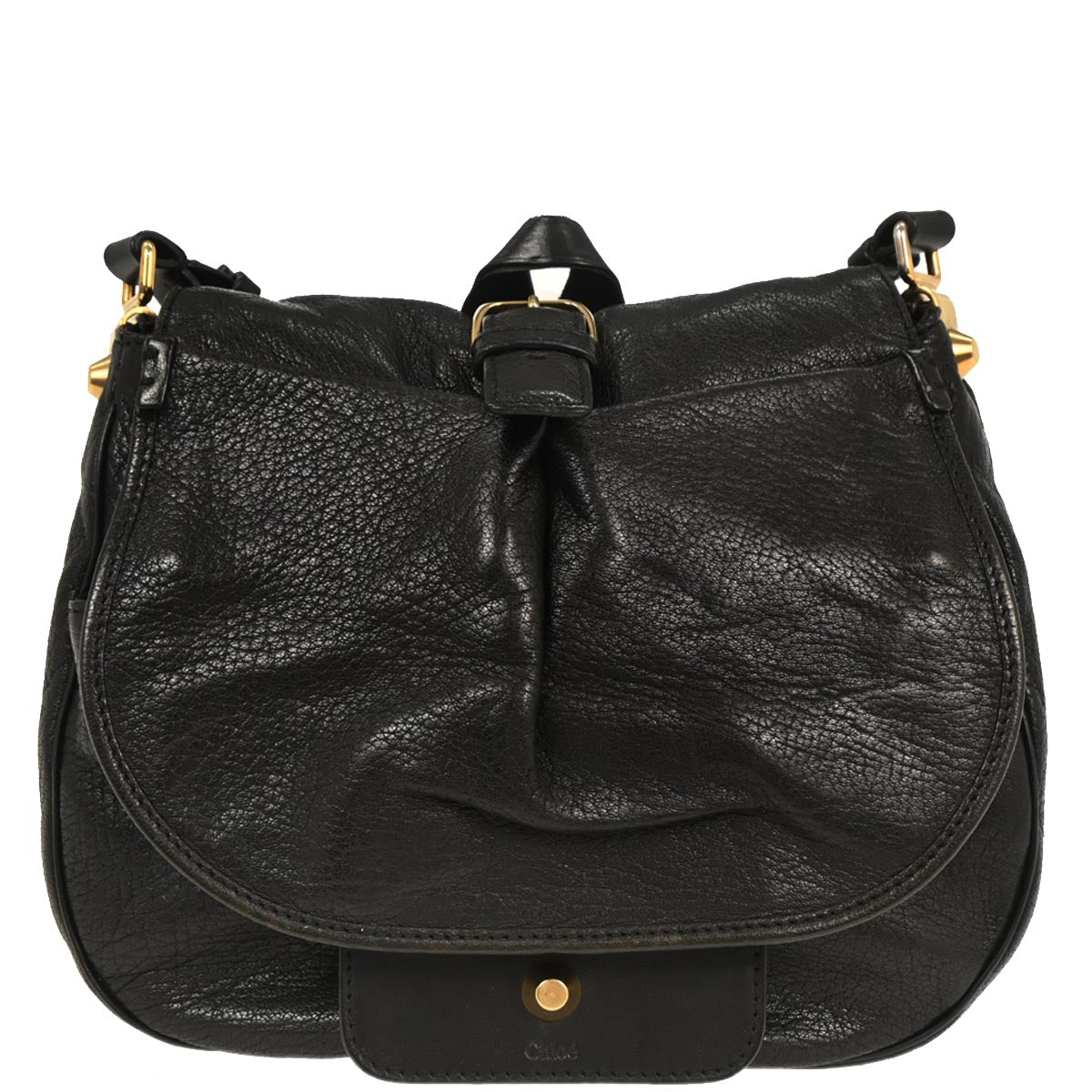 Chloe Black Leather Mavis Shoulder Bag