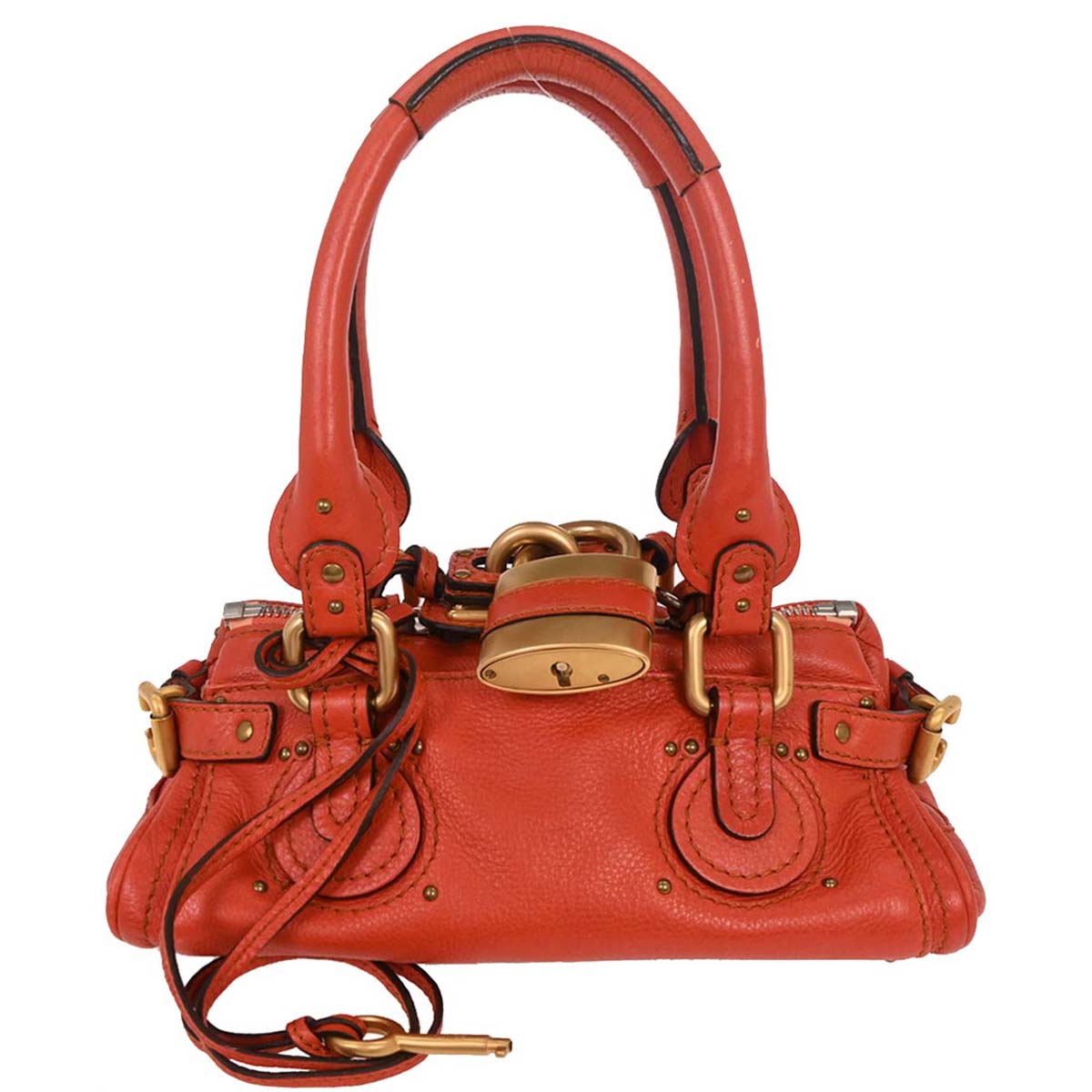 Chloe Vermilion Red Paddington Mini Handbag