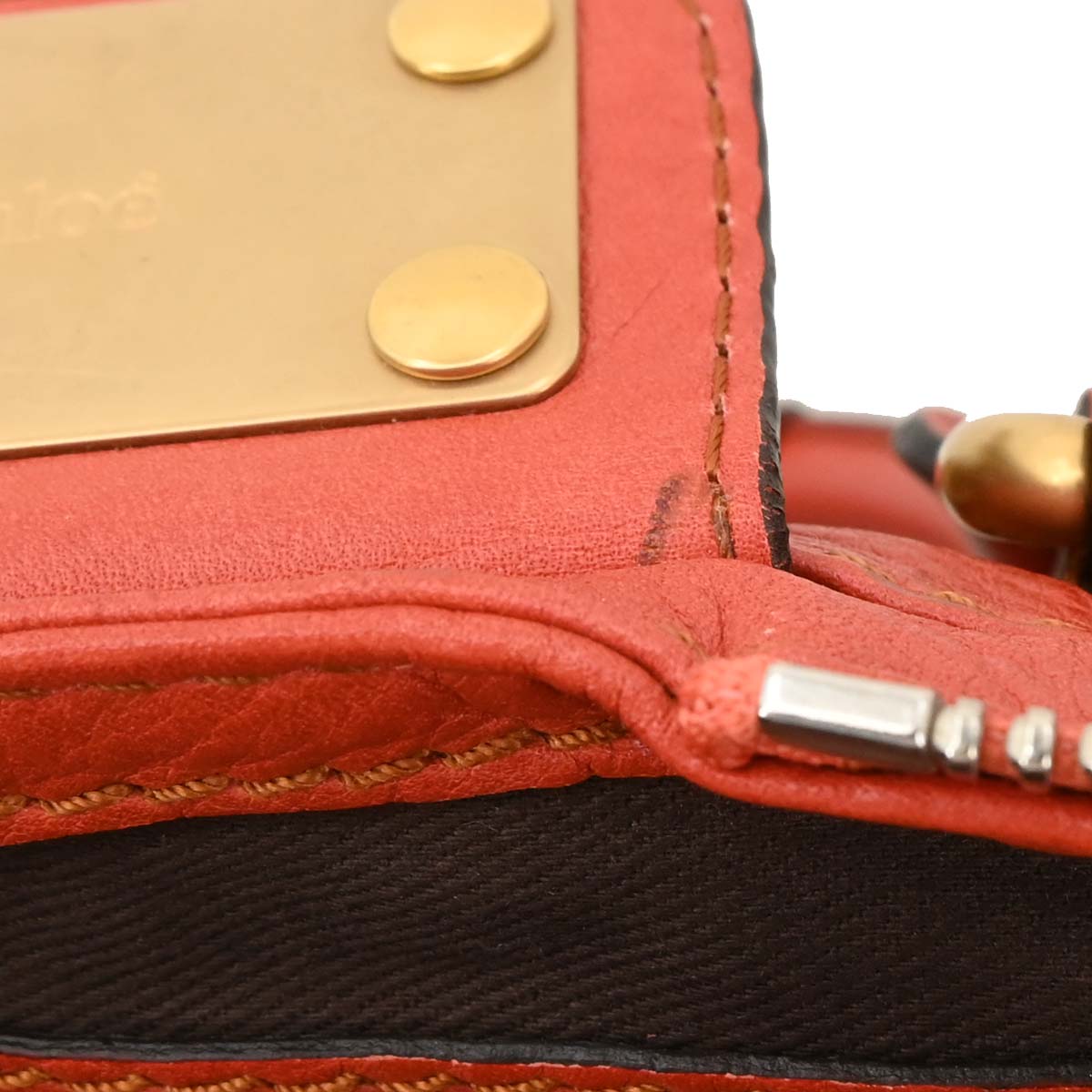 Chloe Vermilion Red Paddington Mini Handbag