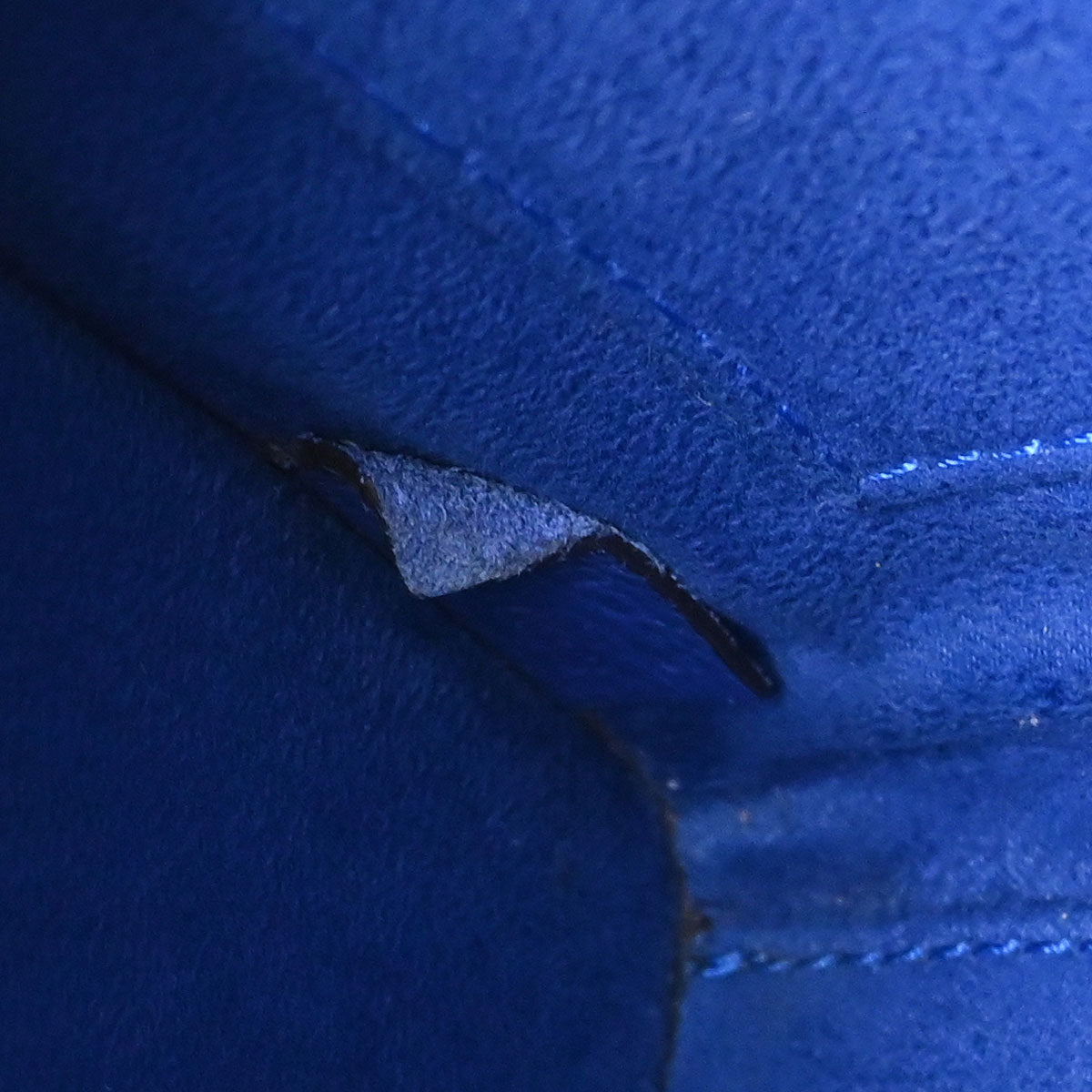 Celine Blue Leather Nano Luggage Tote Bag