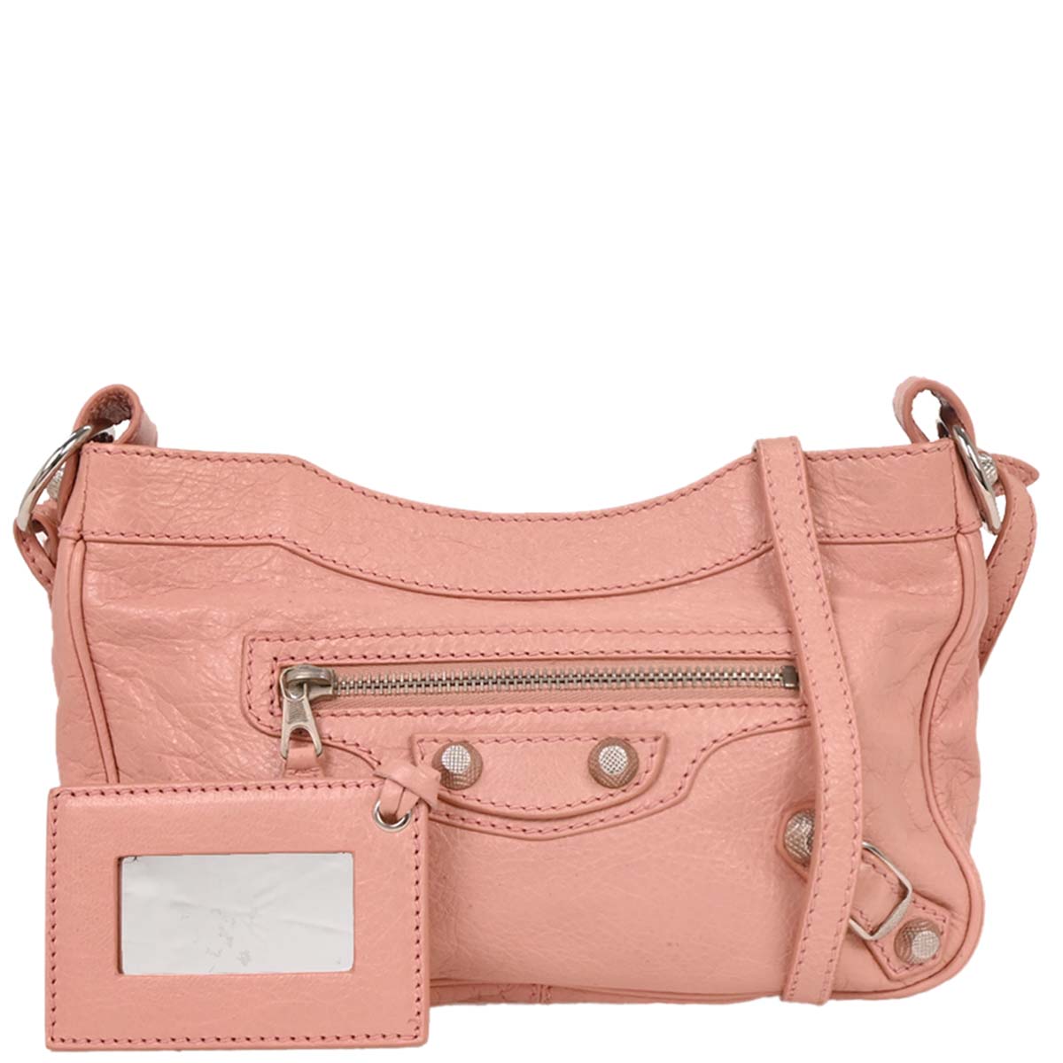 Balenciaga Pink Leather Hip Shoulder Bag