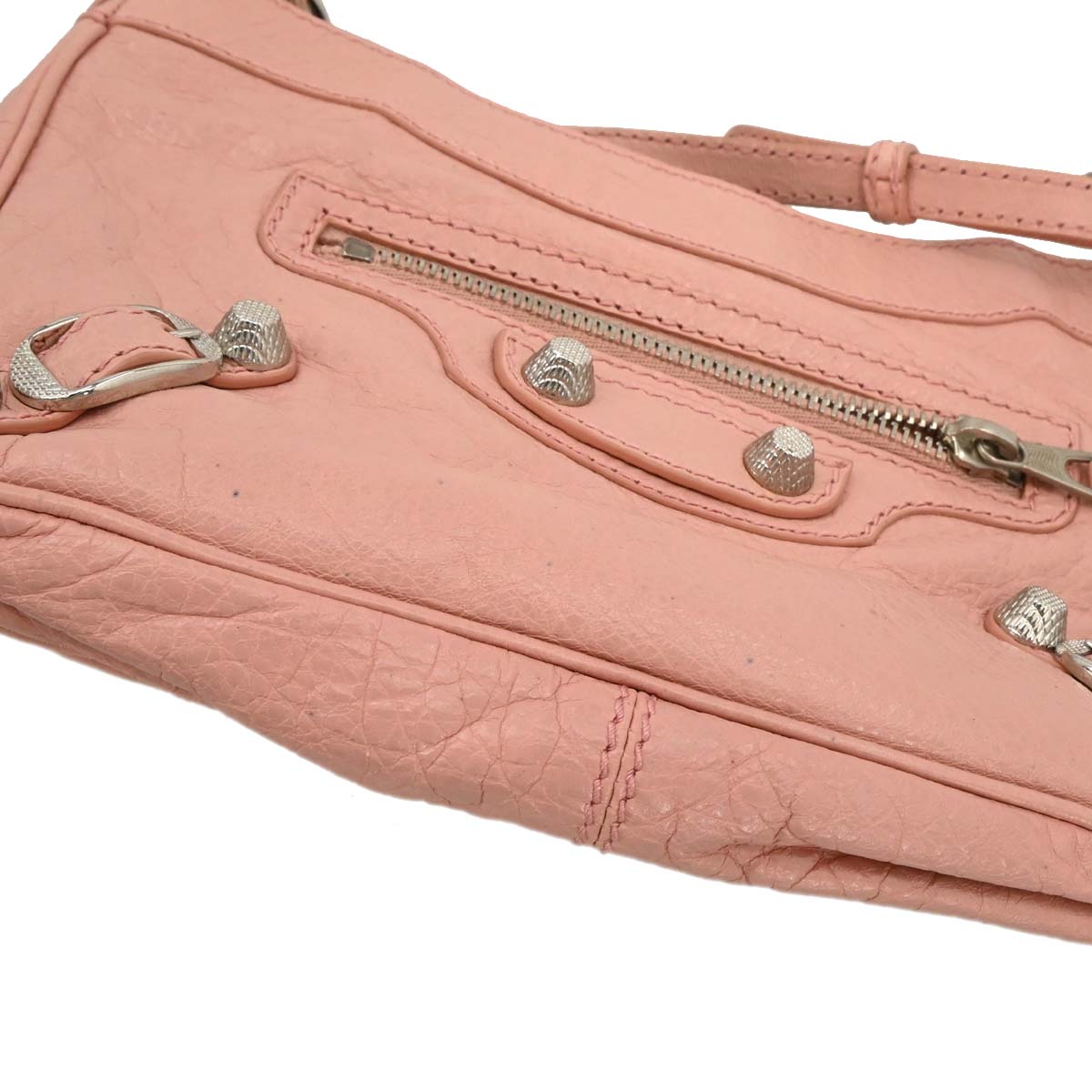 Balenciaga Pink Leather Hip Shoulder Bag