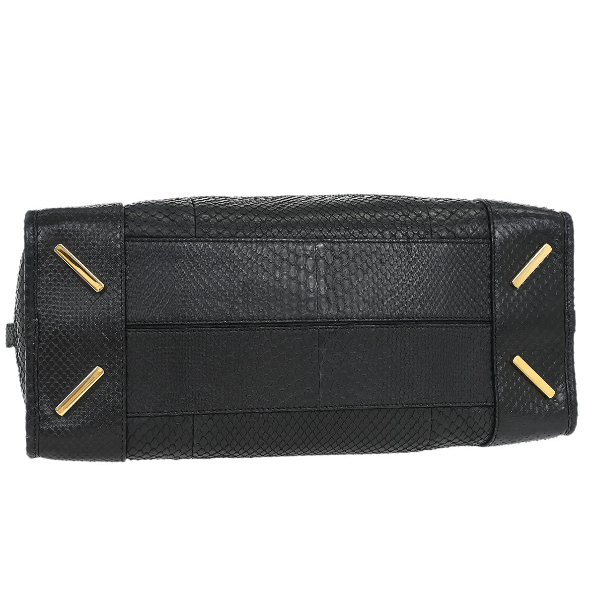 Loewe * Black Python Amazona 36 Handbag