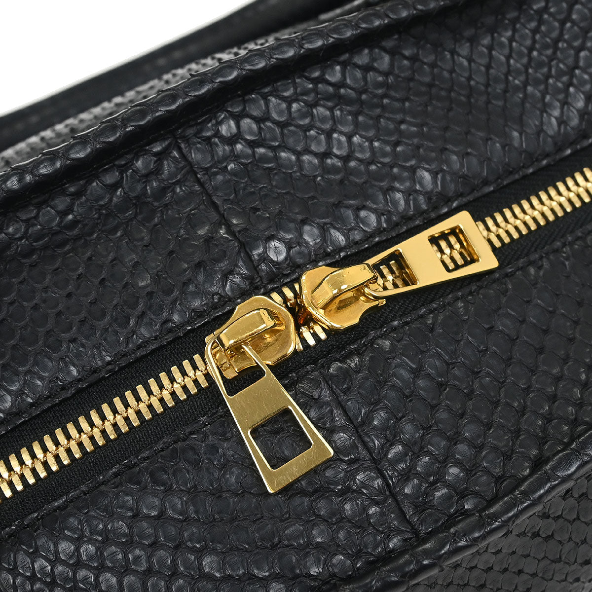 Loewe * Black Python Amazona 36 Handbag