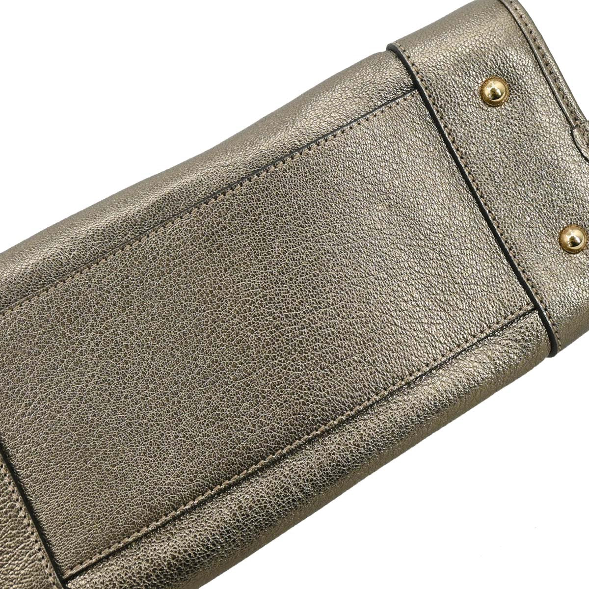 Loewe Gold Lambskin Amazona 28 Handbag