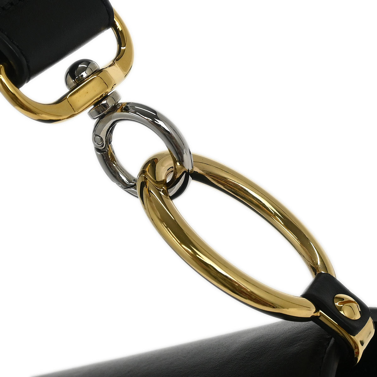 Chloe Black Leather C 2way Shoulder Handbag