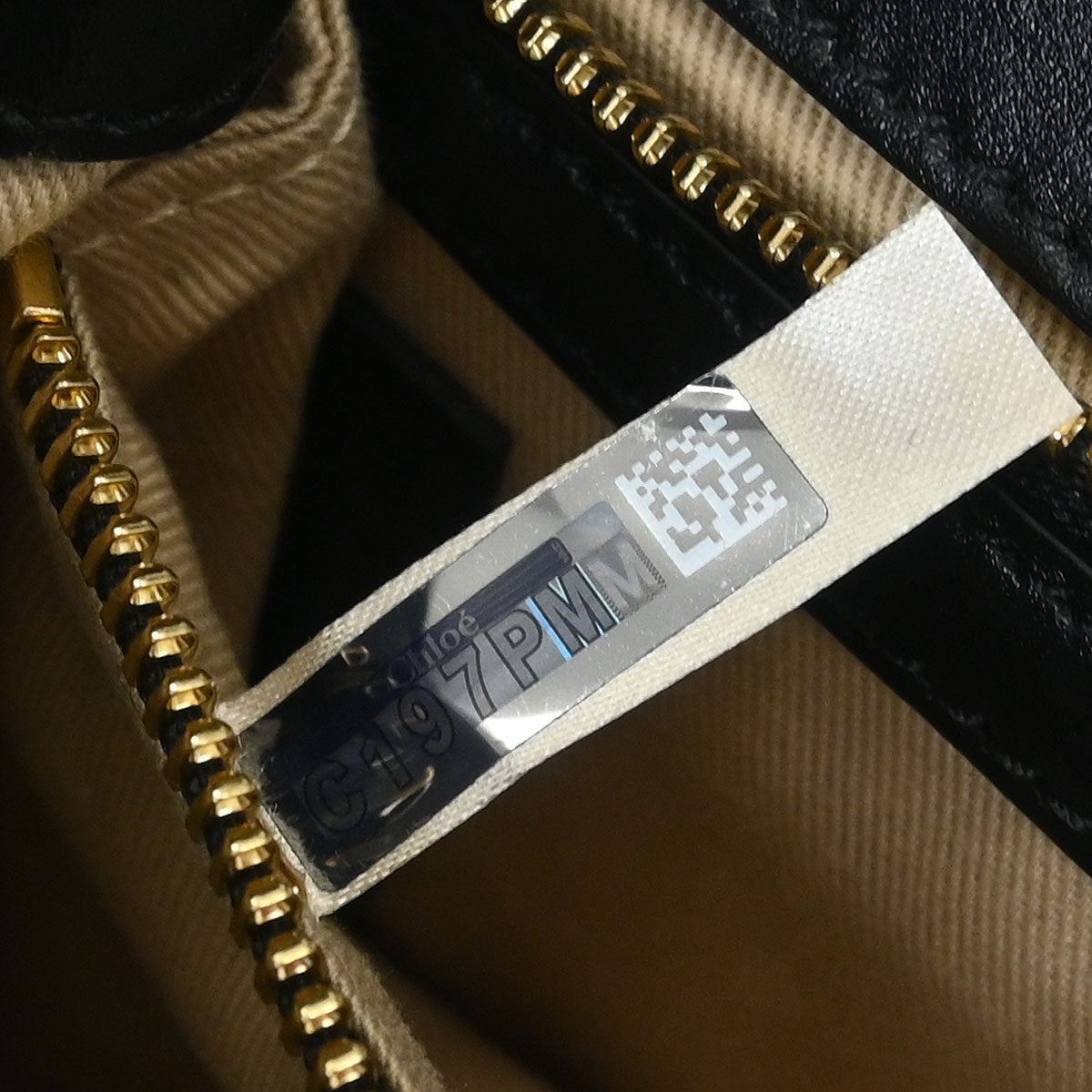 Chloe Black Leather C 2way Shoulder Handbag