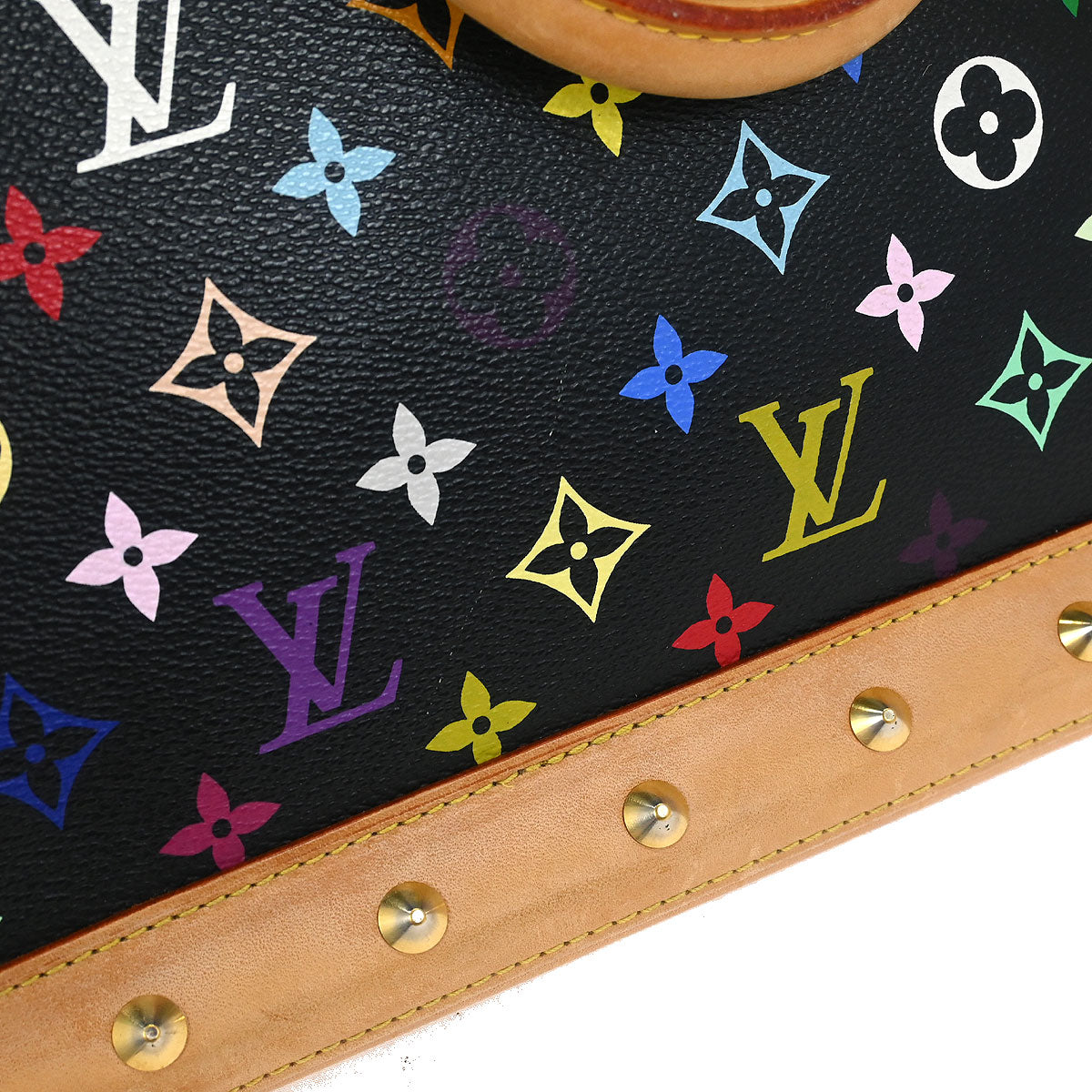 Louis Vuitton Black Monogram Multicolor Alma GM Handbag M40442