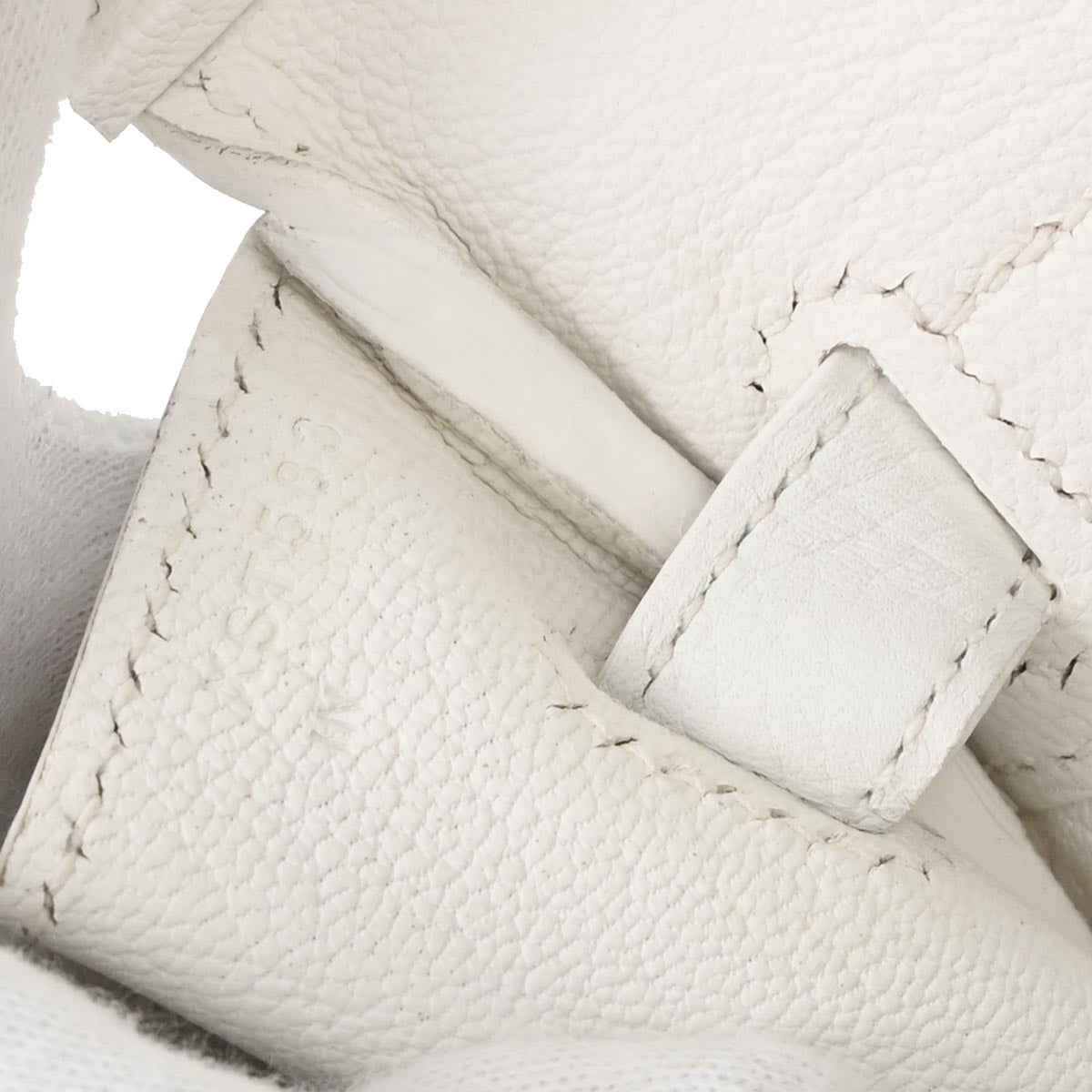 Hermes White Taurillon Clemence Birkin 30 Handbag