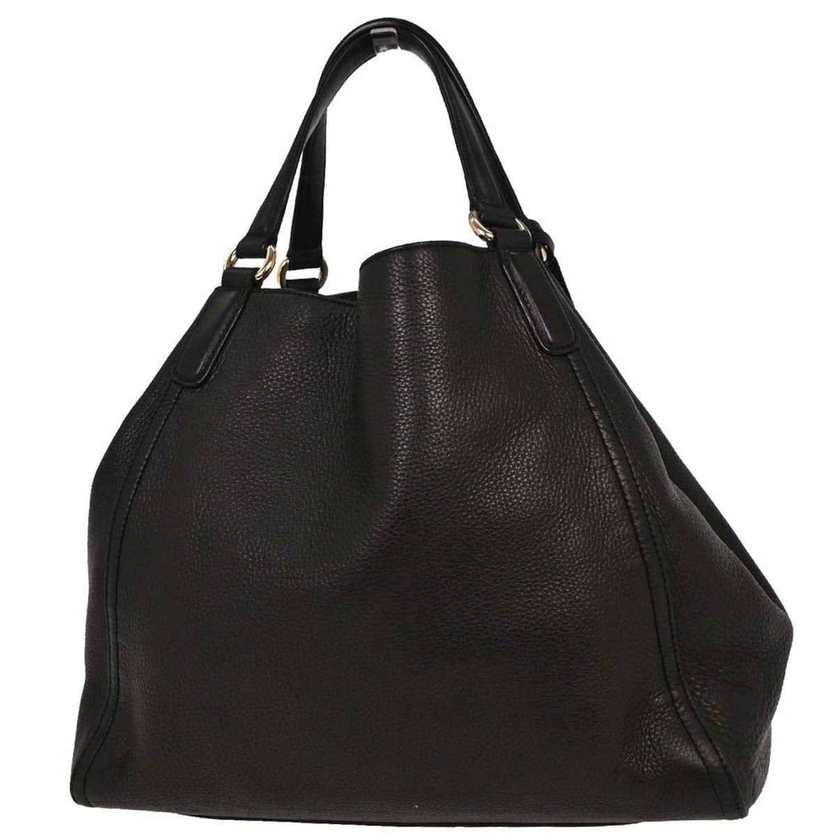 Gucci Black Grained Calfskin Soho Tote Handbag