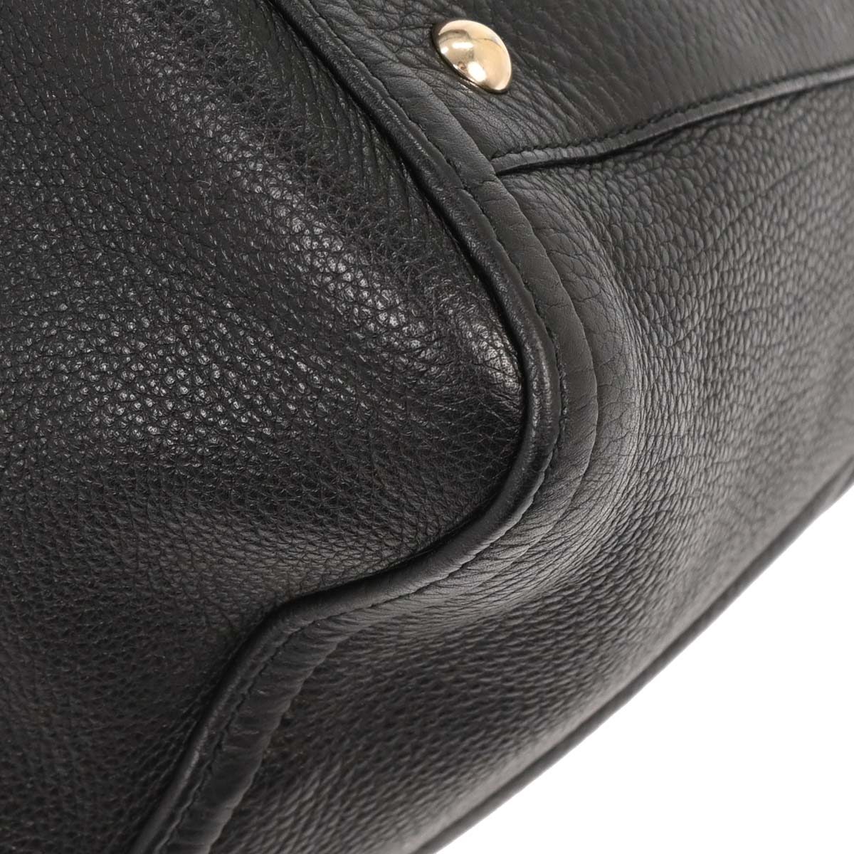 Gucci Black Grained Calfskin Soho Tote Handbag