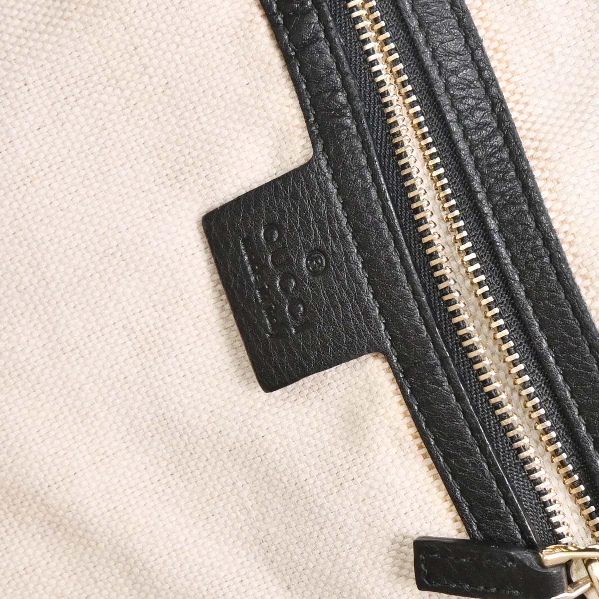 Gucci Black Grained Calfskin Soho Tote Handbag