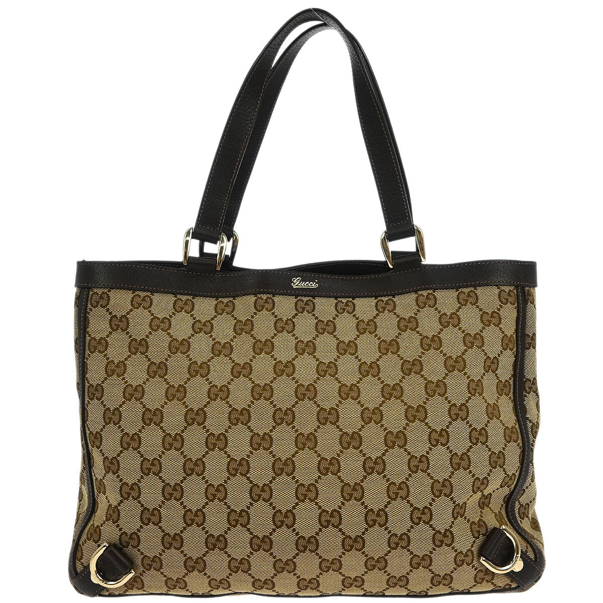 Gucci Beige Canvas GG Tote Handbag