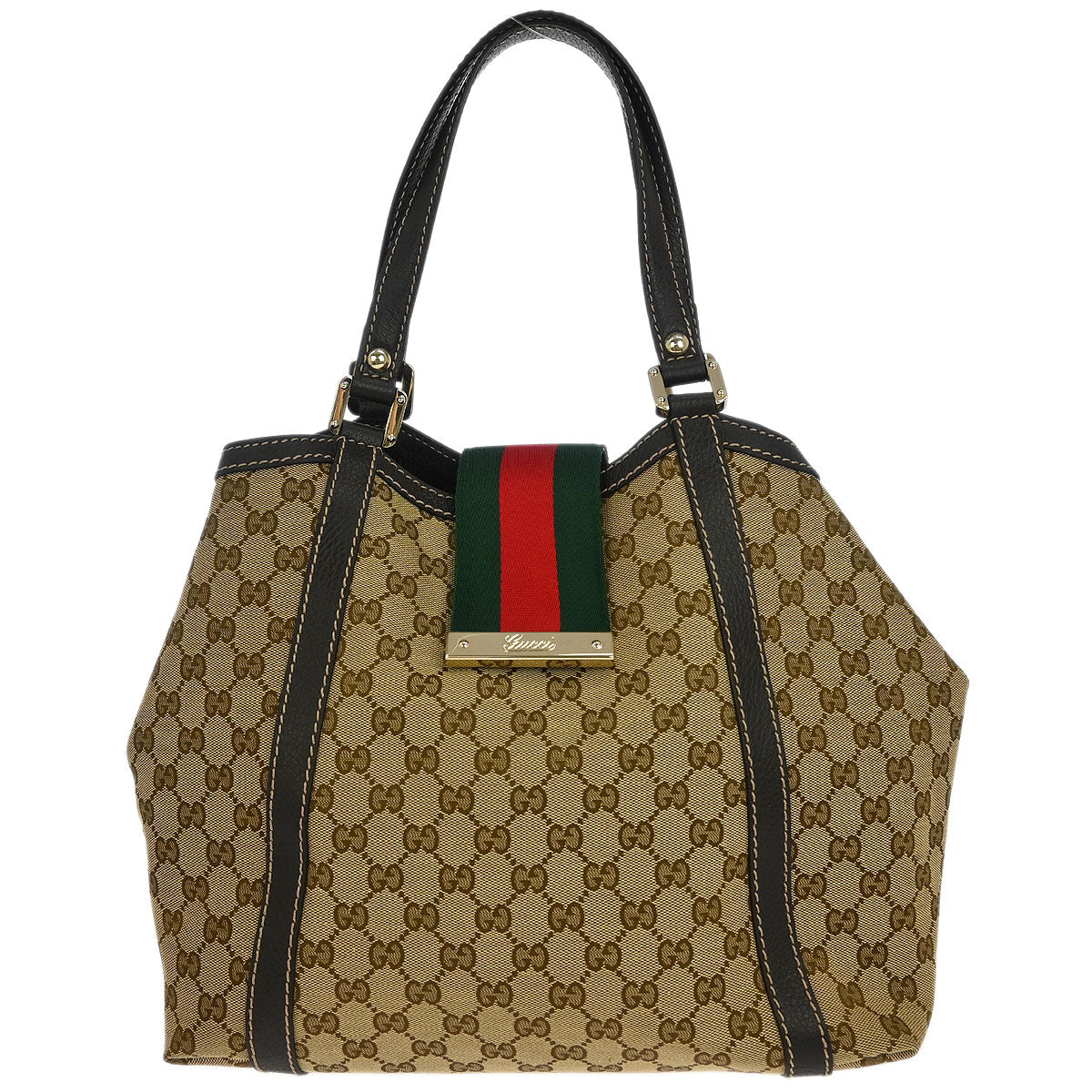 Gucci Beige Canvas GG Tote Handbag