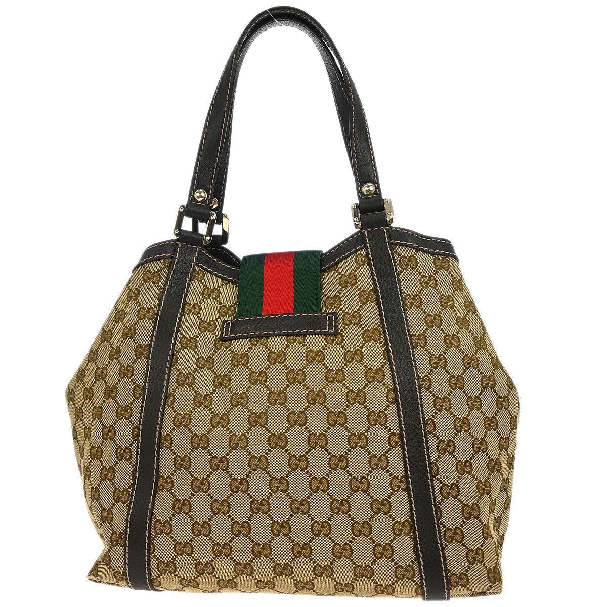 Gucci Beige Canvas GG Tote Handbag