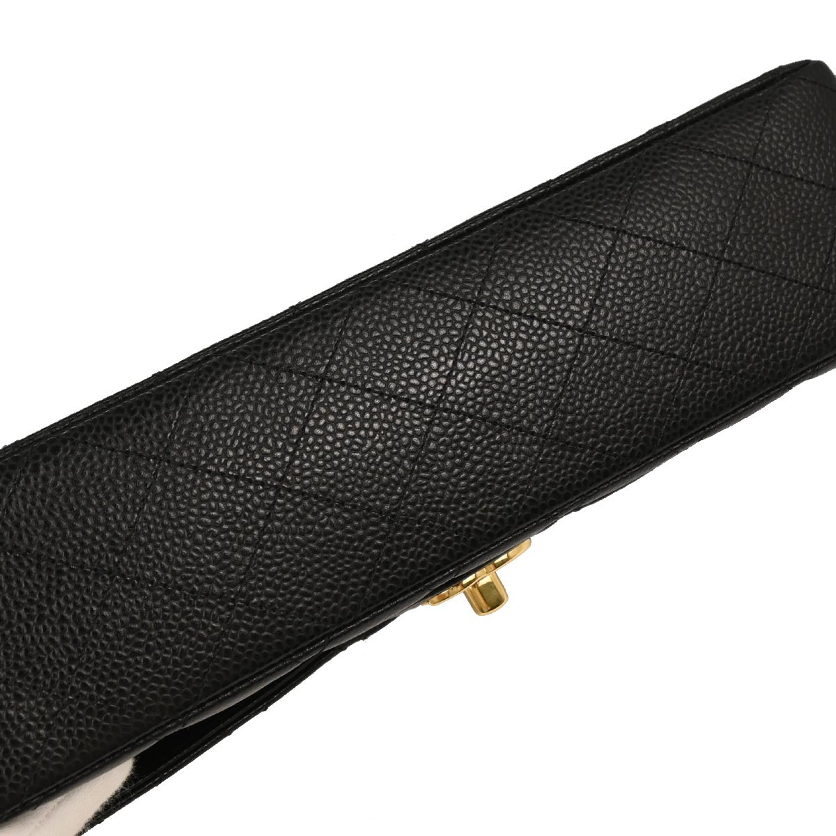 Chanel 2013-2014 Black Caviar Medium Classic Double Flap Shoulder Bag