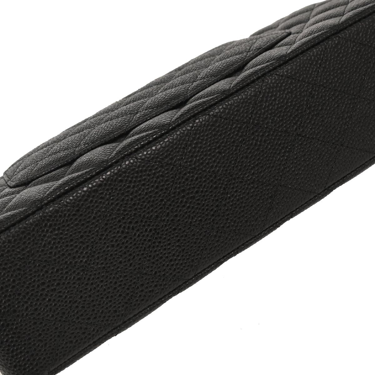 Chanel 2012 Black Caviar Medium Classic Double Flap Shoulder Bag