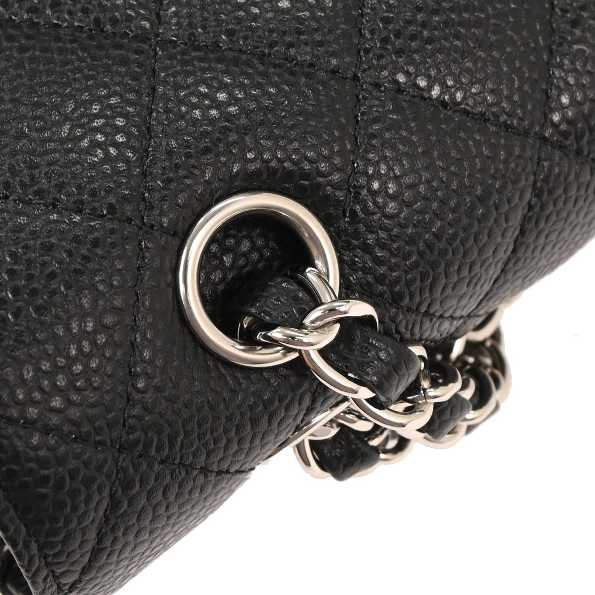 Chanel 2012 Black Caviar Medium Classic Double Flap Shoulder Bag