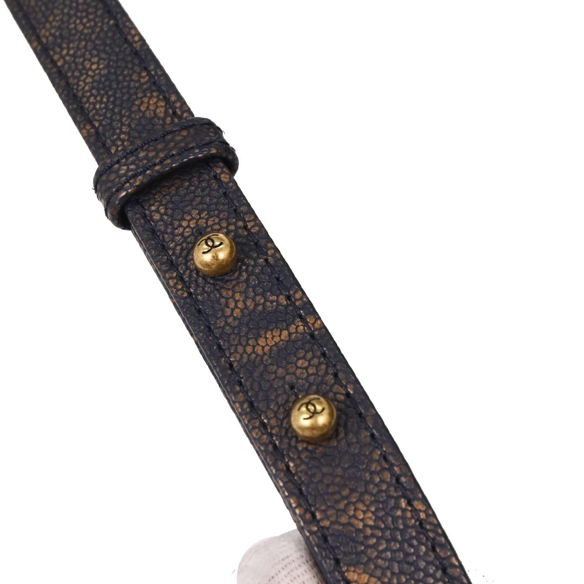 Boy Chanel 2018 Navy Gold Caviar Chevron Medium Shoulder Bag