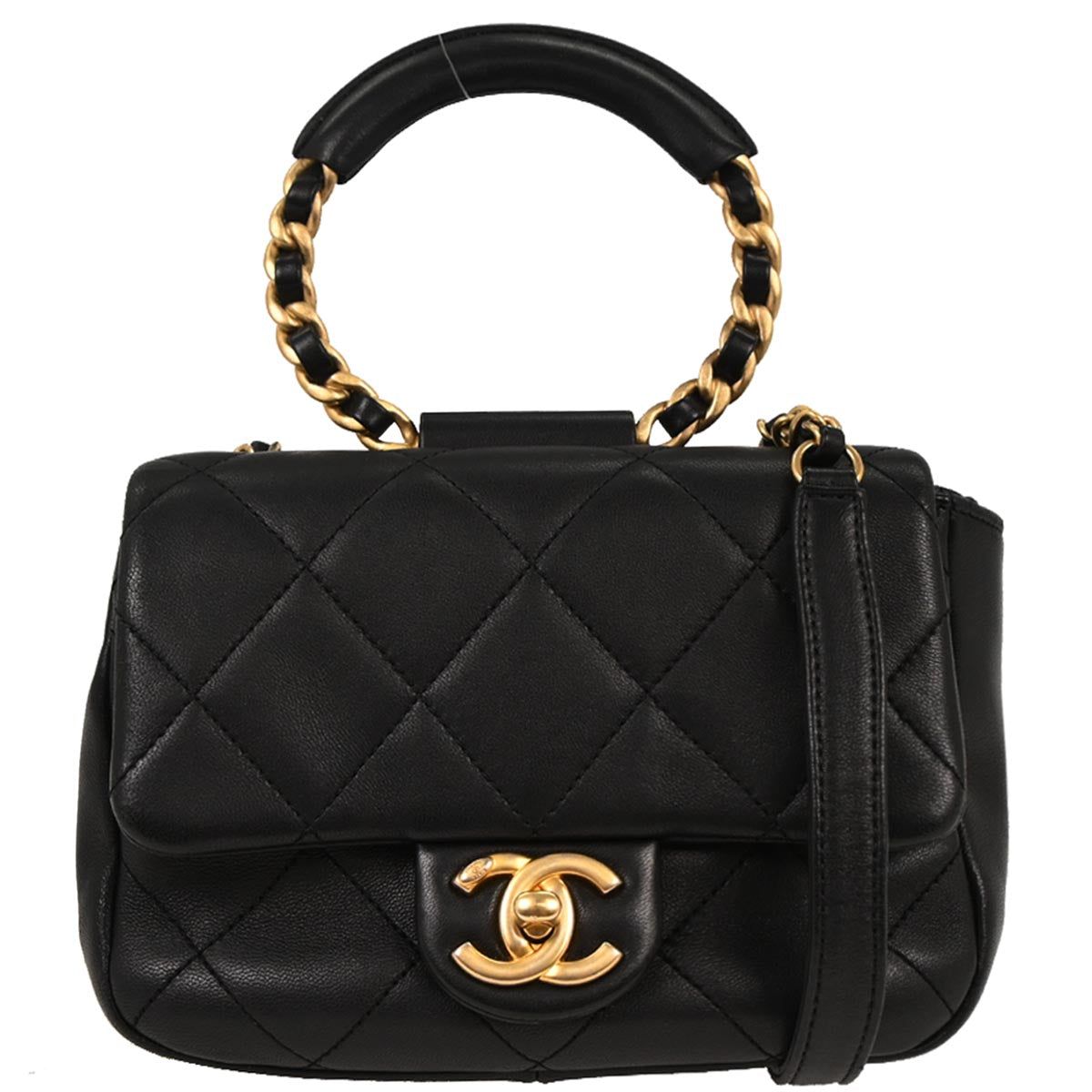 Chanel 2019 Black Lambskin In The Loop Flap Bag