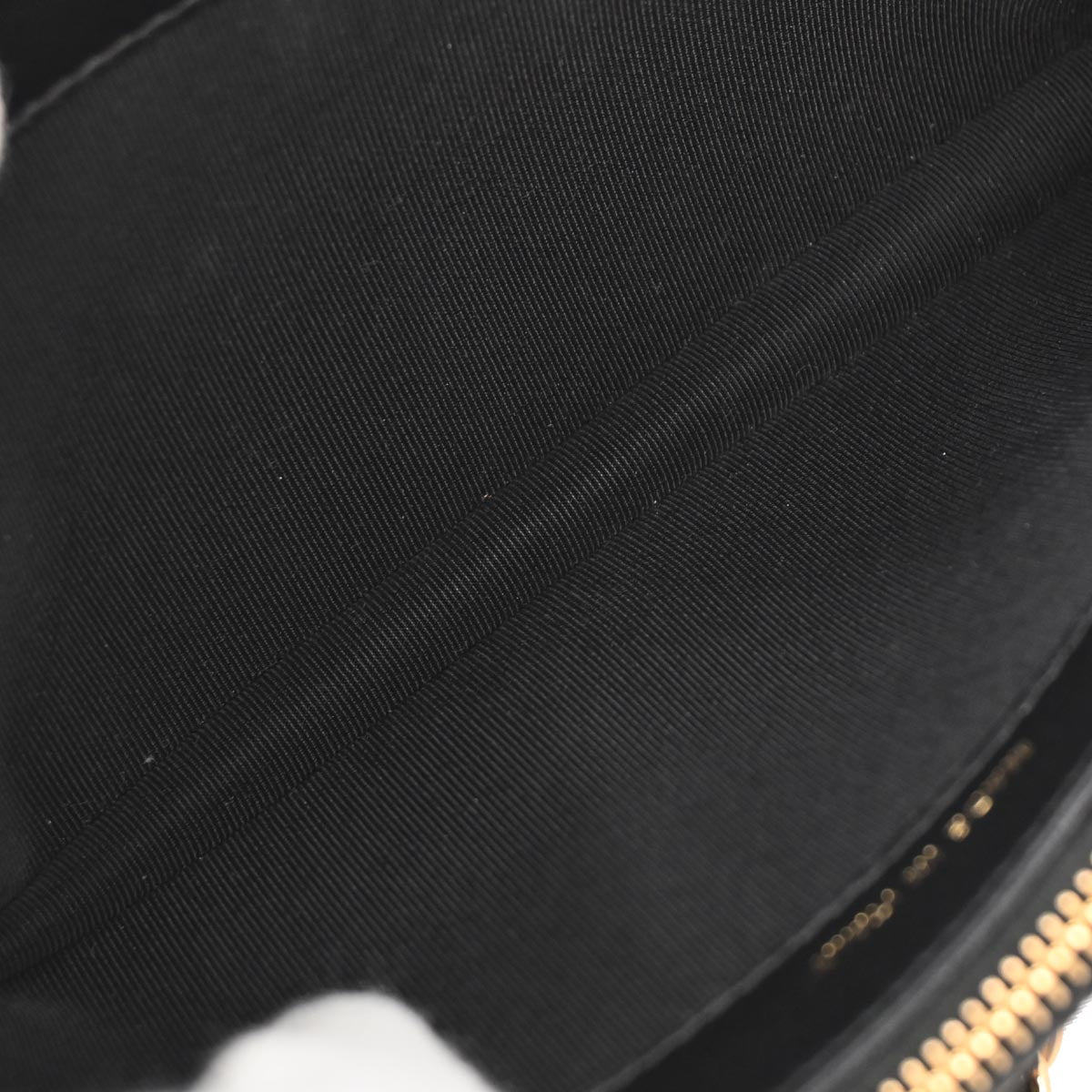 Chanel 2018-2019 Black Lambskin Studded WOC Wallet on Chain Shoulder Bag