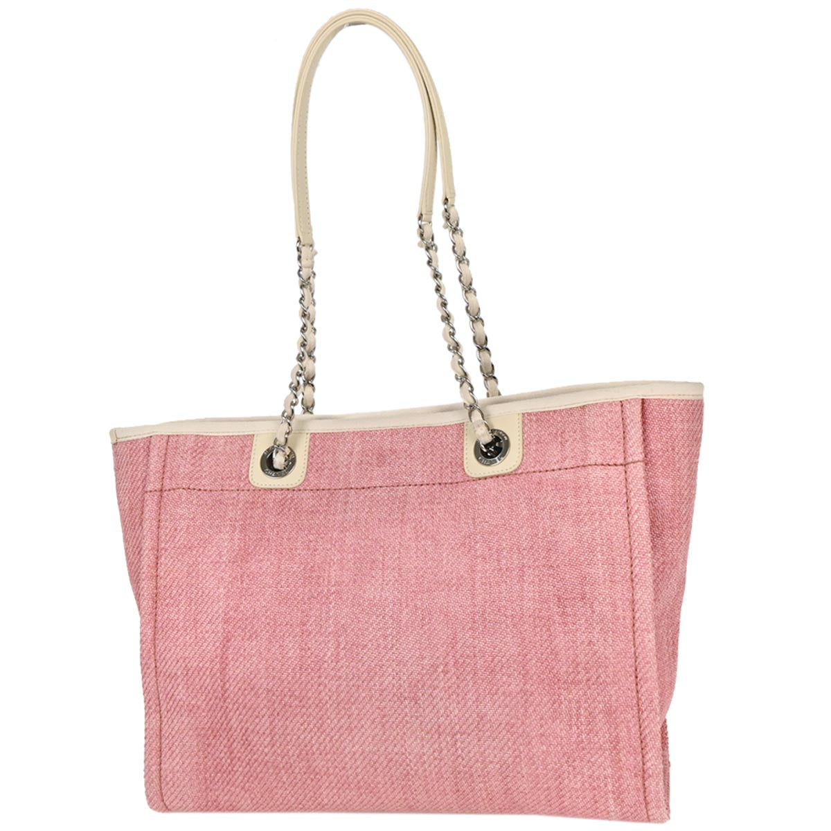 Chanel 2013-2014 Pink Canvas Small Deauville Tote Bag