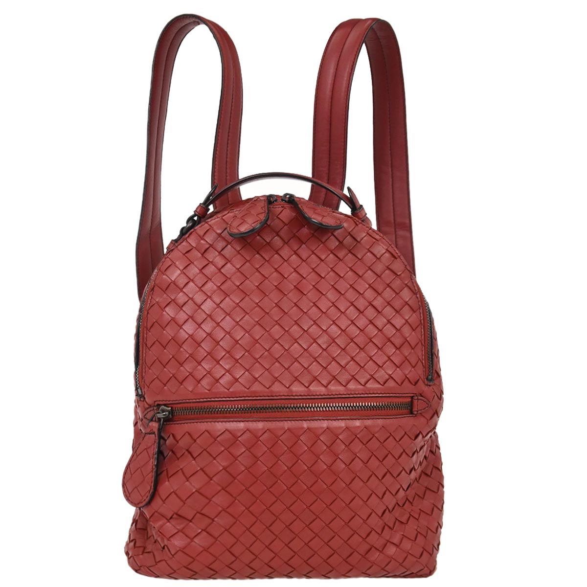 Bottega Veneta Bordeaux Lambskin Intrecciato Backpack