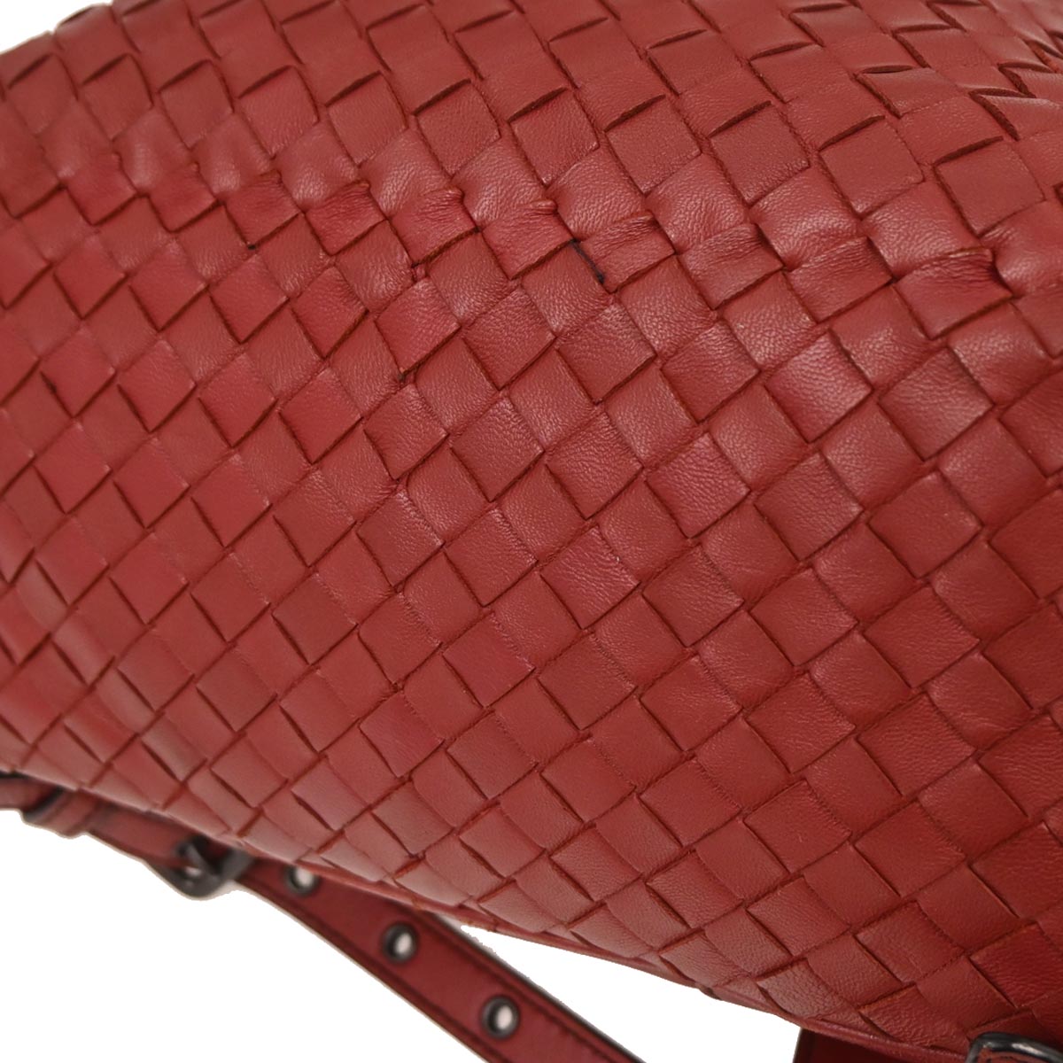 Bottega Veneta Bordeaux Lambskin Intrecciato Backpack