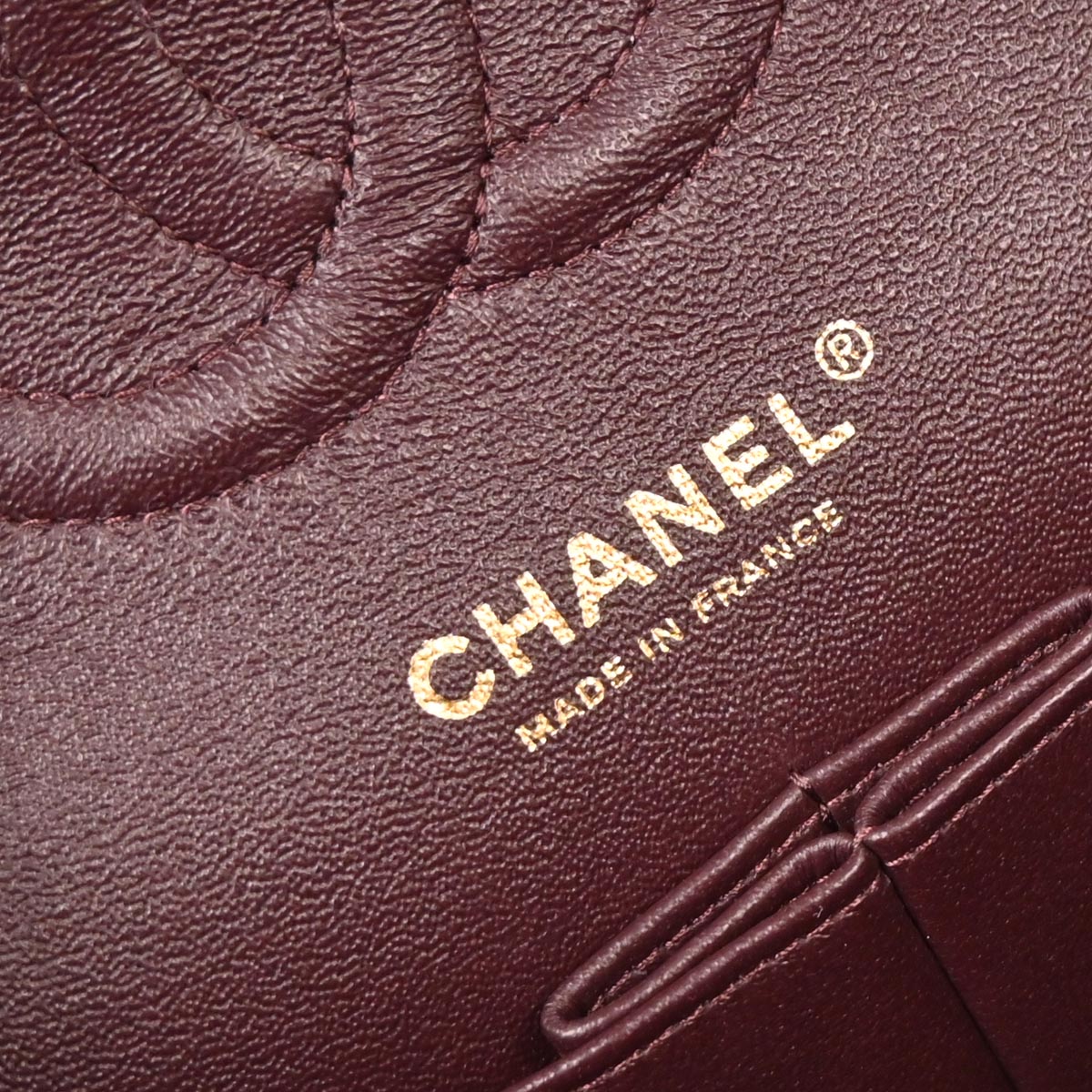 Chanel 2012 Bordeaux Lambskin Medium Classic Double Flap Shoulder Bag