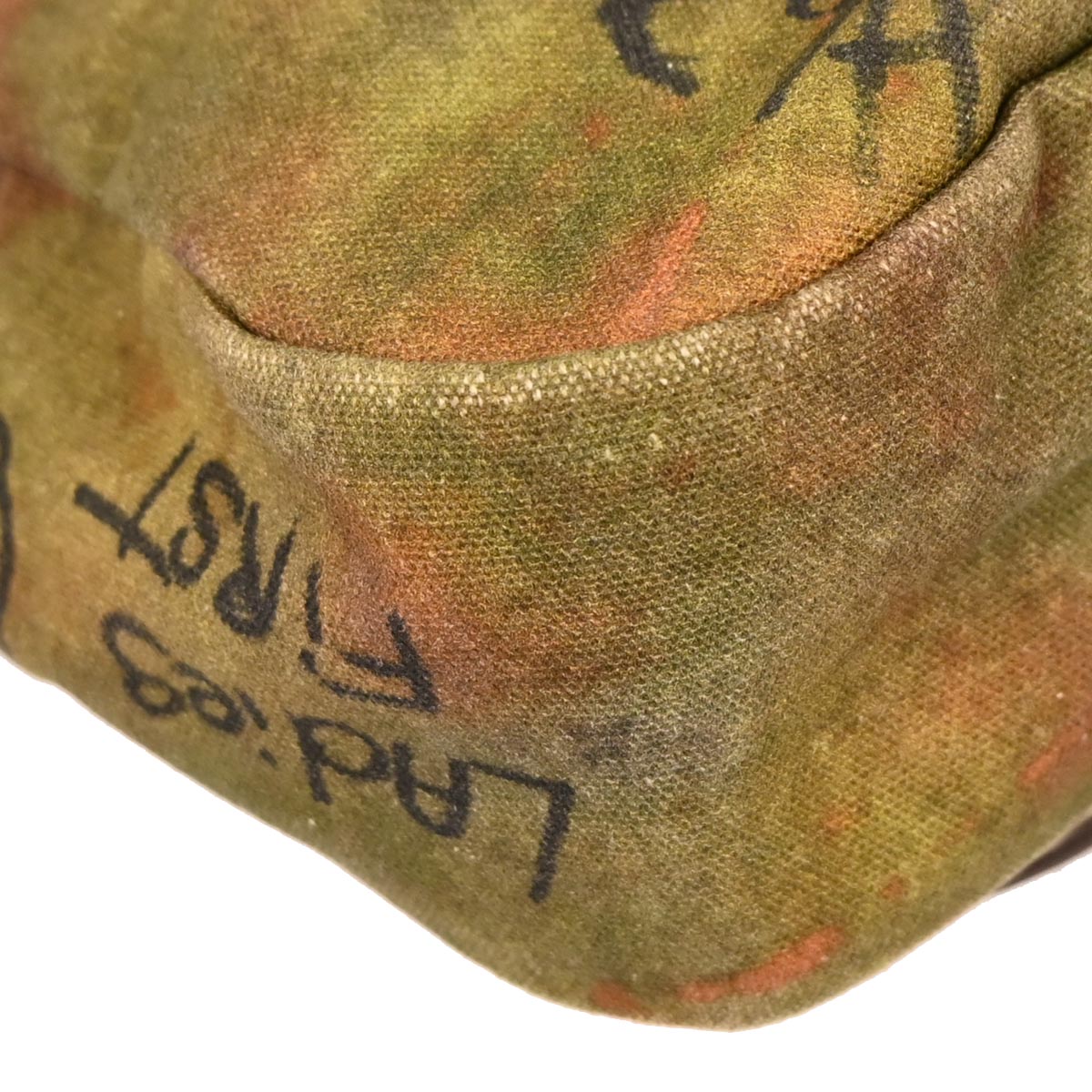 Chanel 2014-2015 Khaki Canvas Graffiti On The Pavement Shoulder Bag