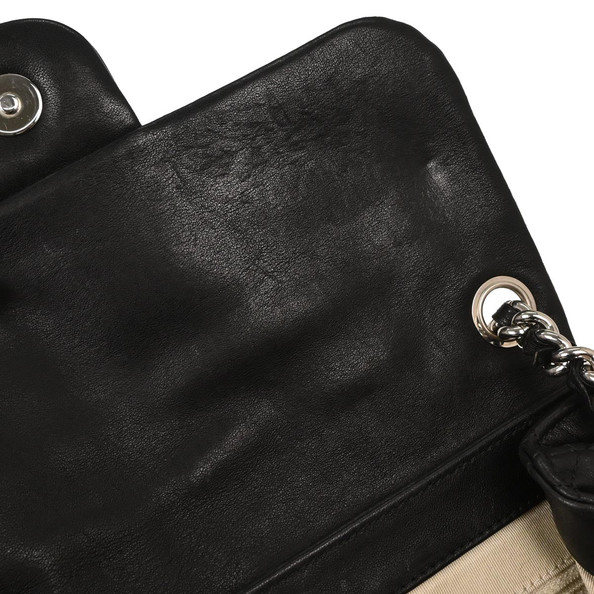 Chanel 2016-2017 Black Calfskin Chain Around Shoulder Bag