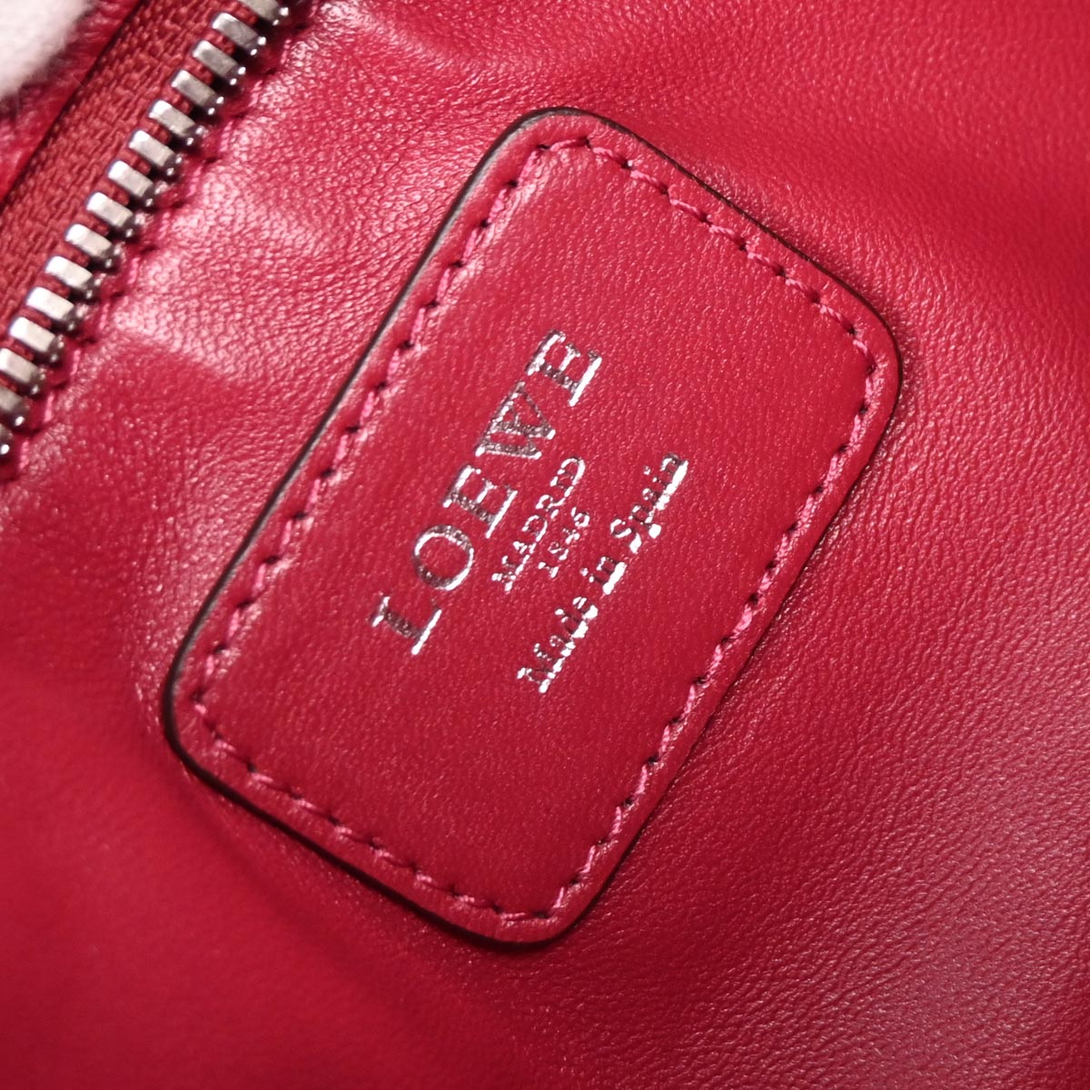 Loewe Red Leather Amazona 28 Handbag