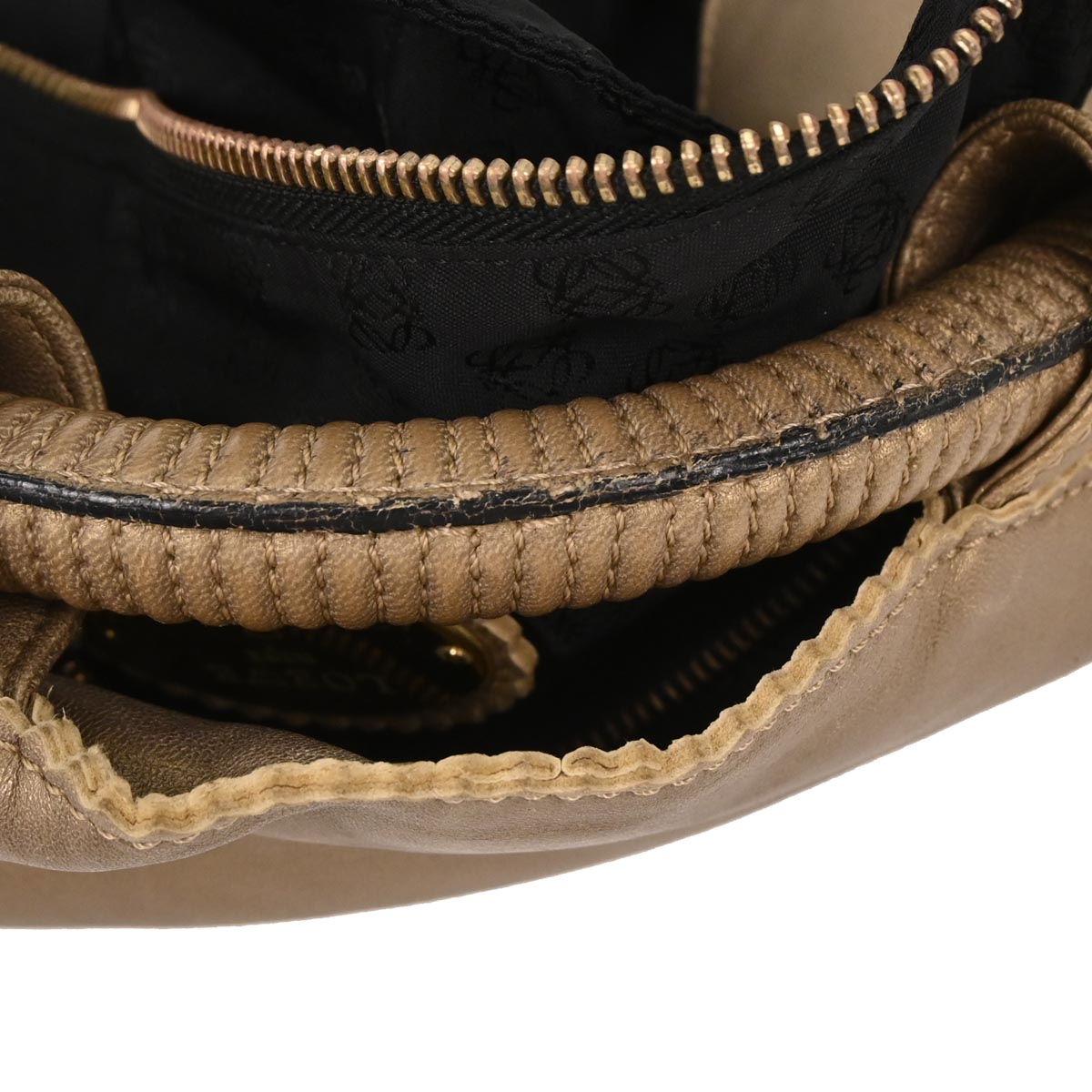 Loewe Gold Lambskin Nappa Aire Handbag