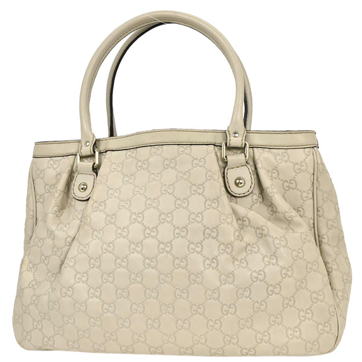 Gucci Ivory Guccissima Leather Tote Handbag