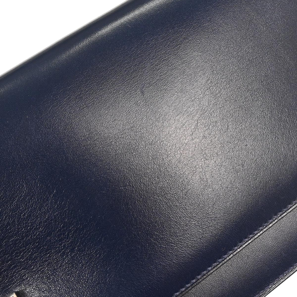 Hermes Blue Abysse Box Calf Piano Handbag